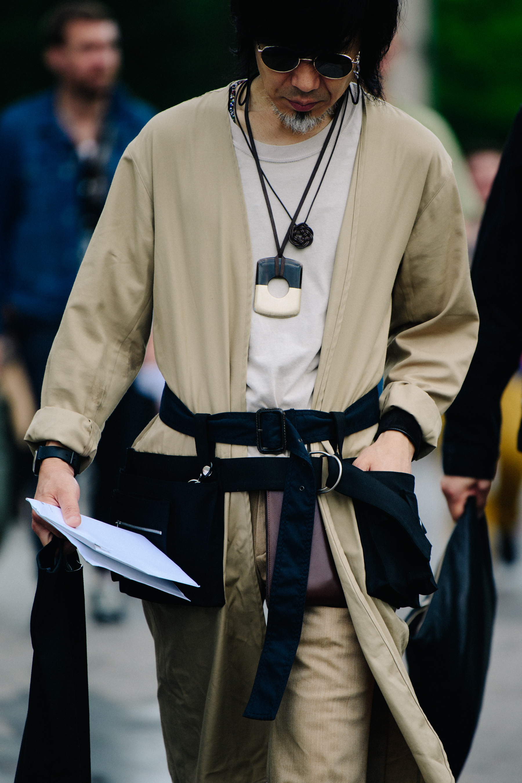 Man wearing white kimono