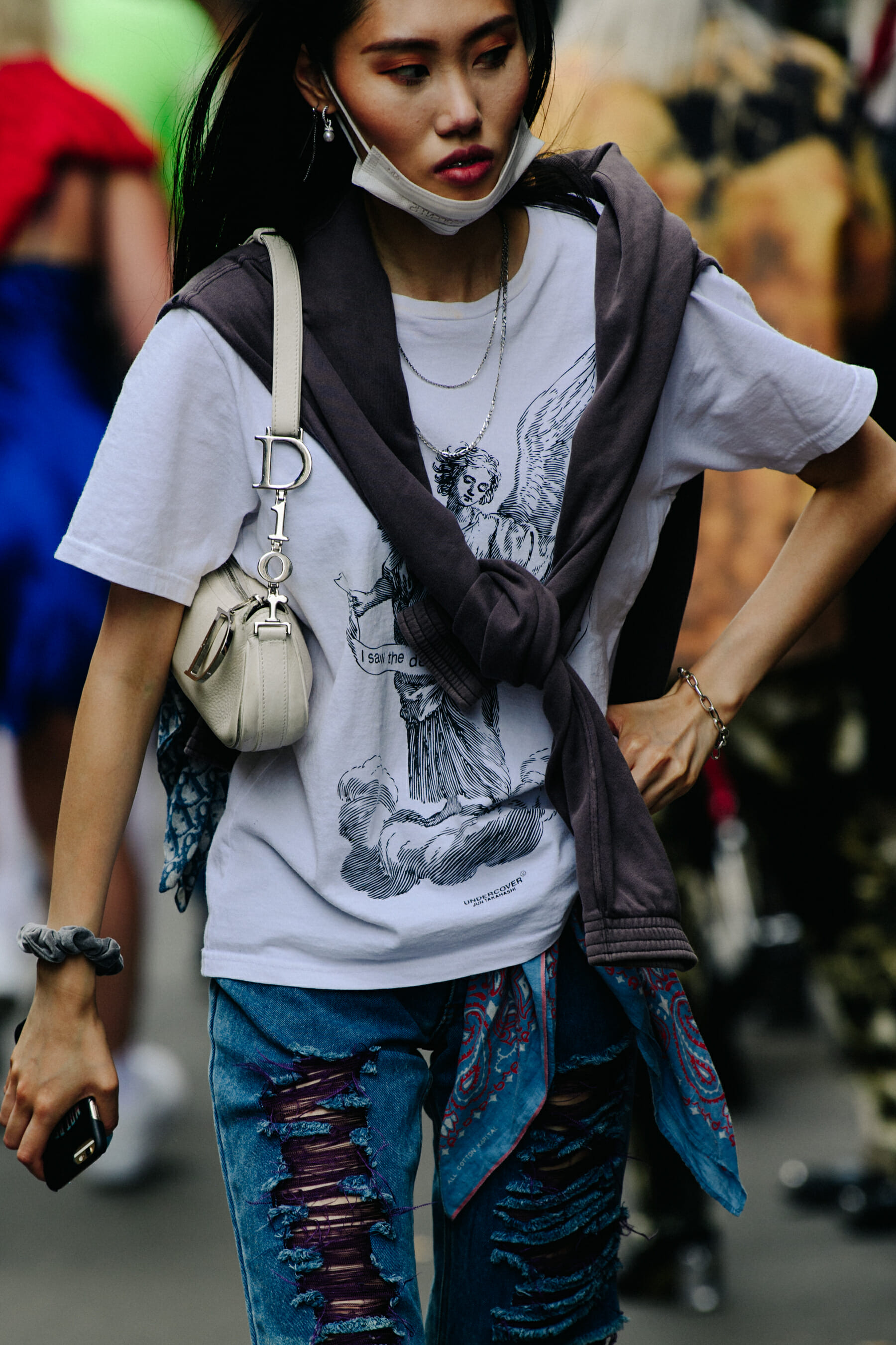 Woman wearing denim