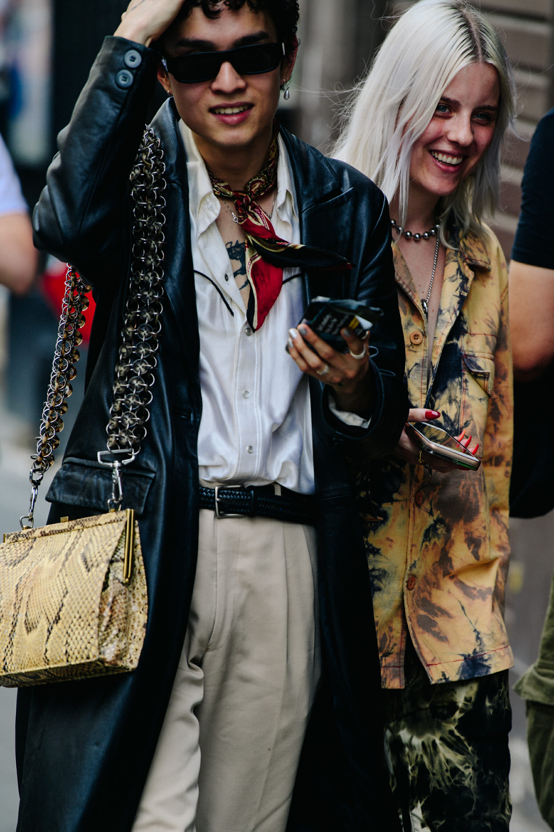 Couple wearing stylish clothing