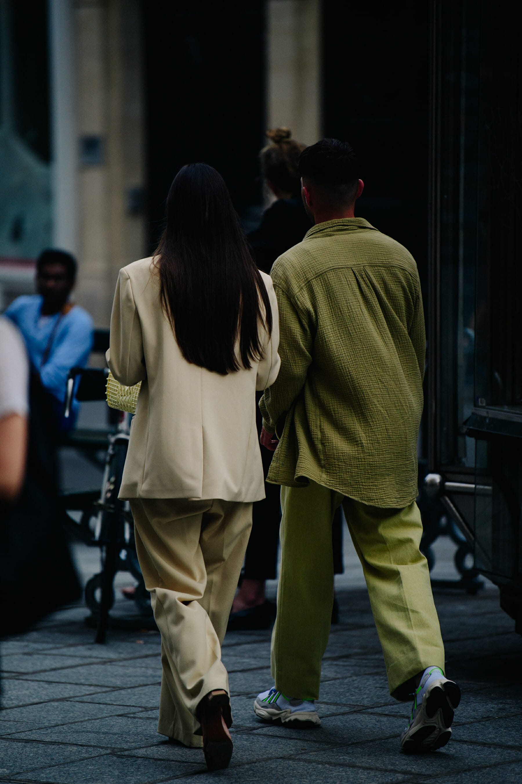 Couple wearing suits