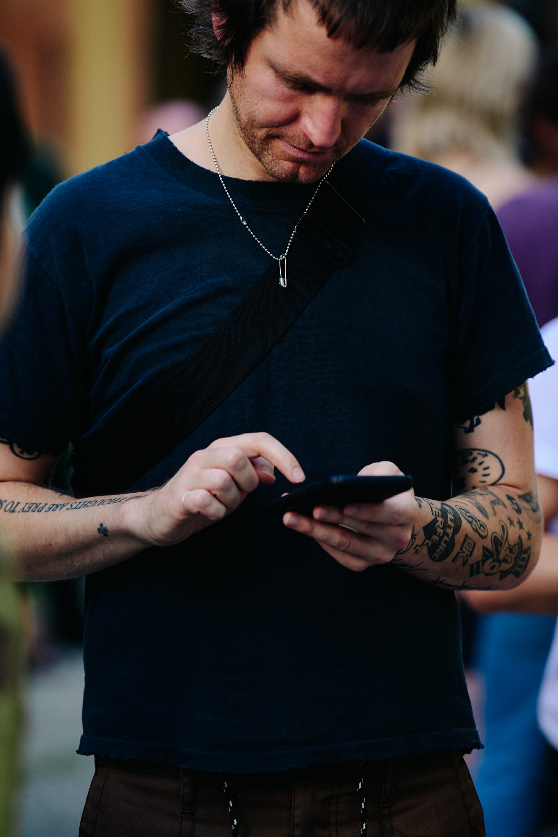 Man wearing black shirt