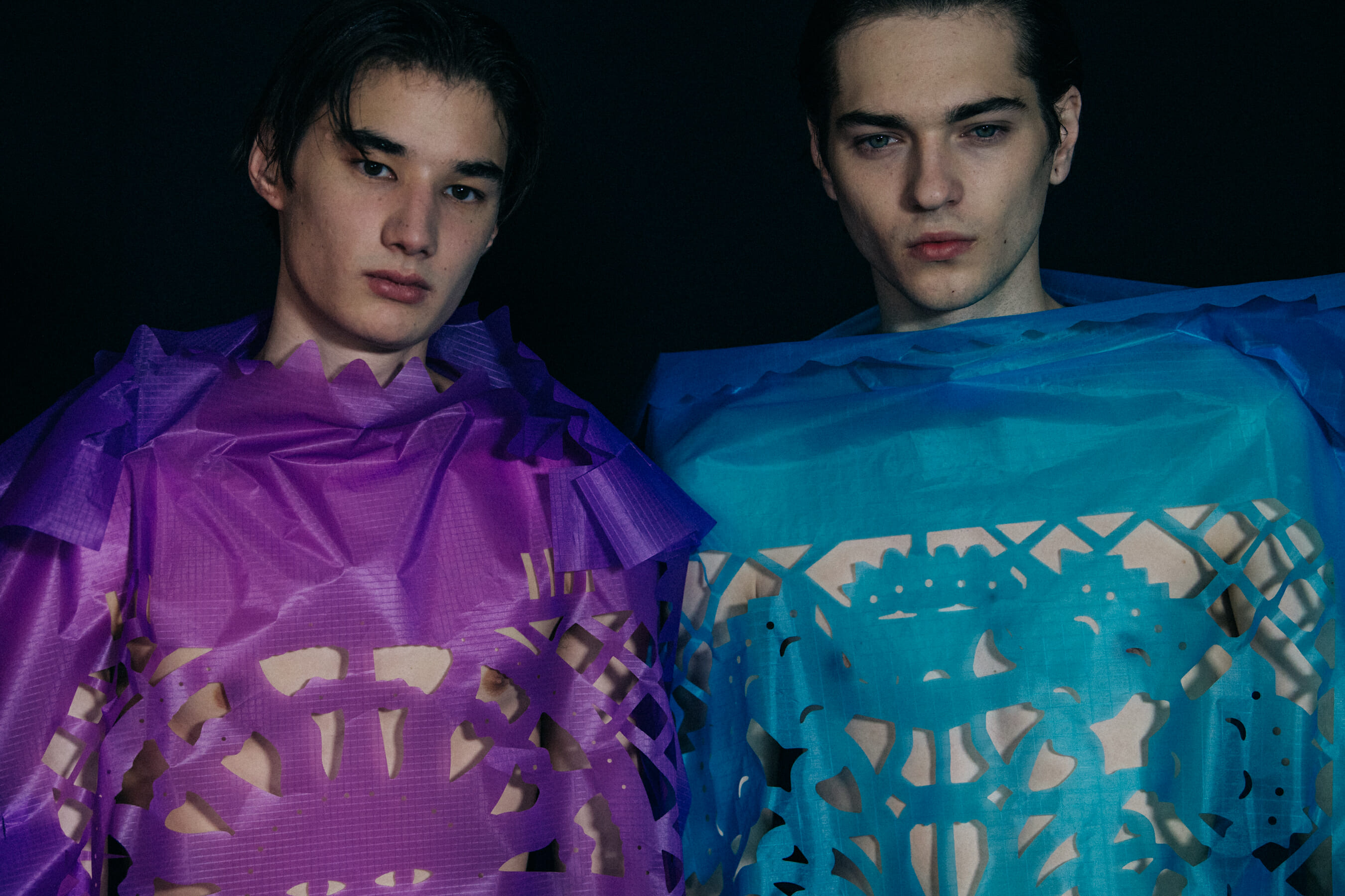 Felix Prabitz backstage at Craig Green