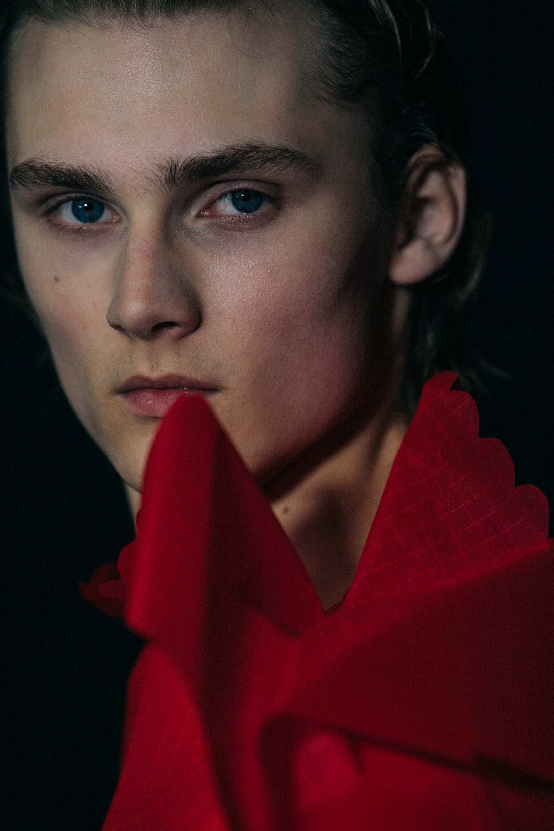Abe Paymans backstage at Craig Green