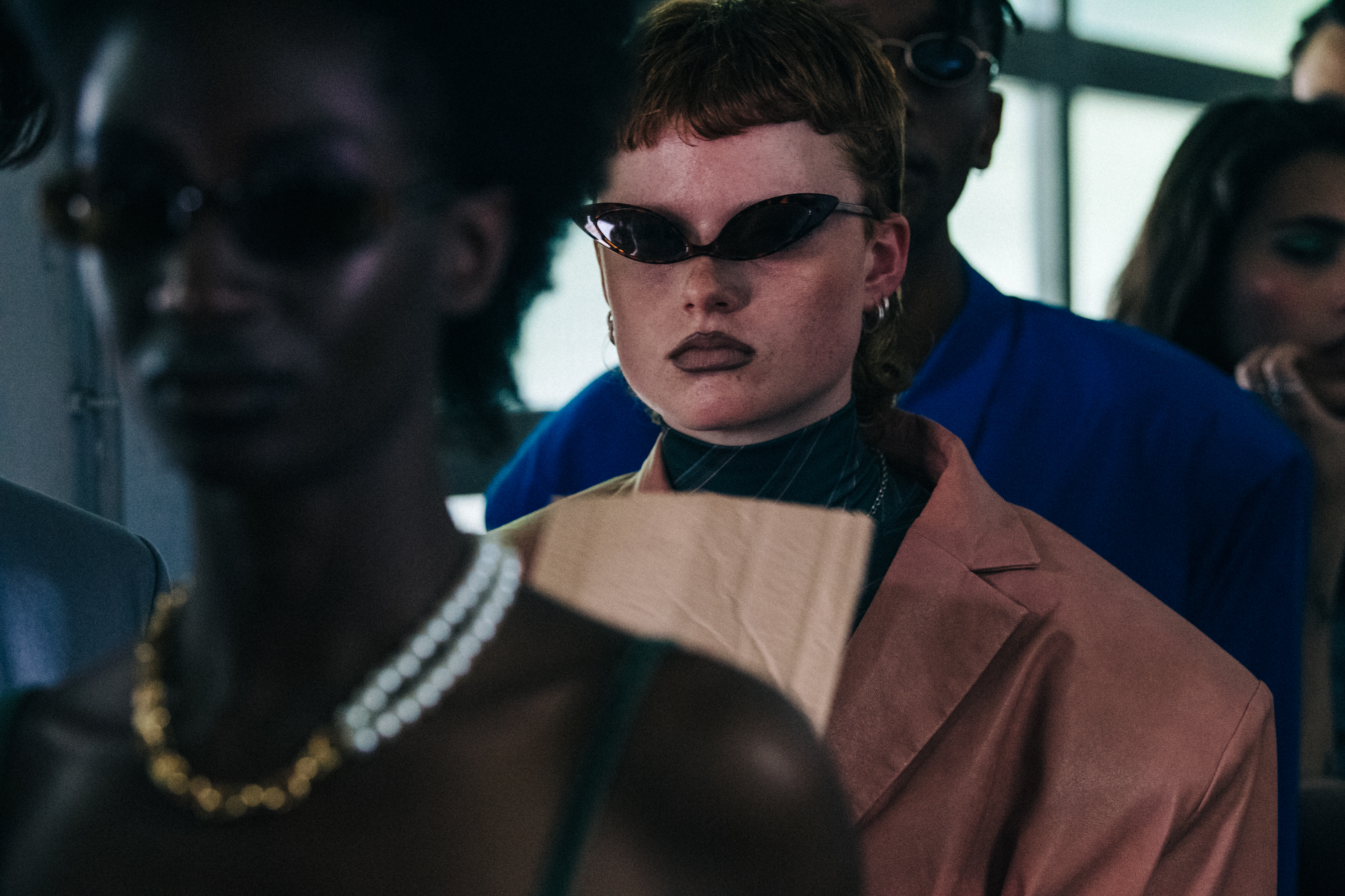 Models wearing pink outfit at Han Kjobenhavn
