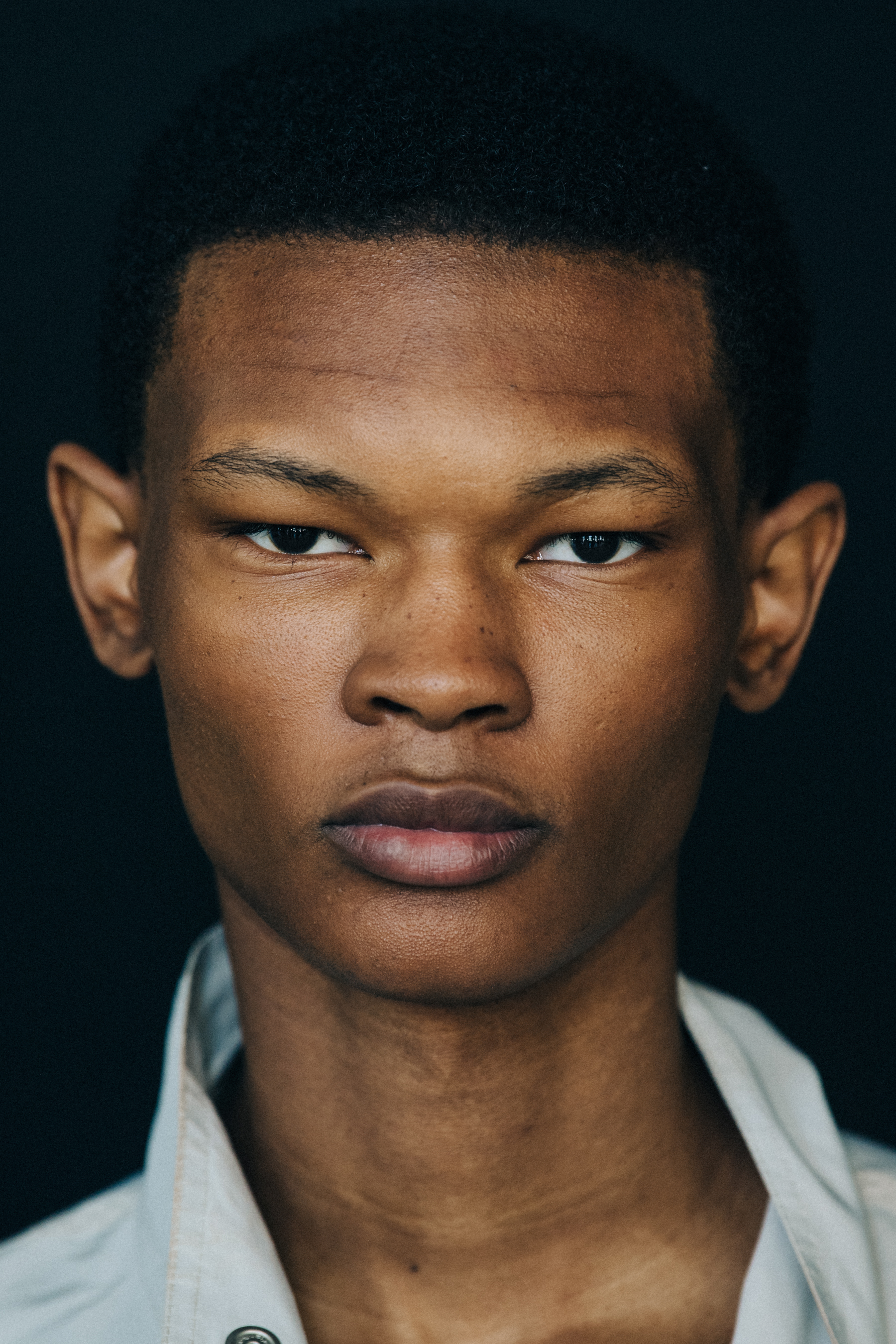 Jabali Sangford backstage at Rick Owens