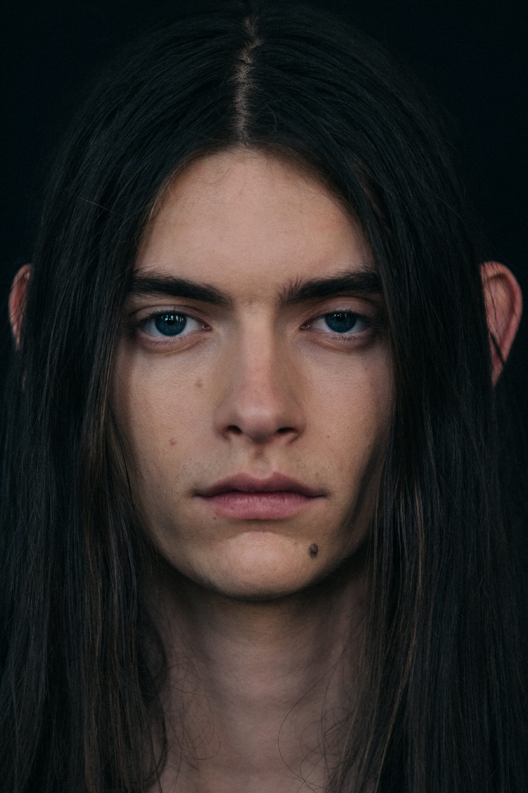 Dylan Christensen backstage at Rick Owens
