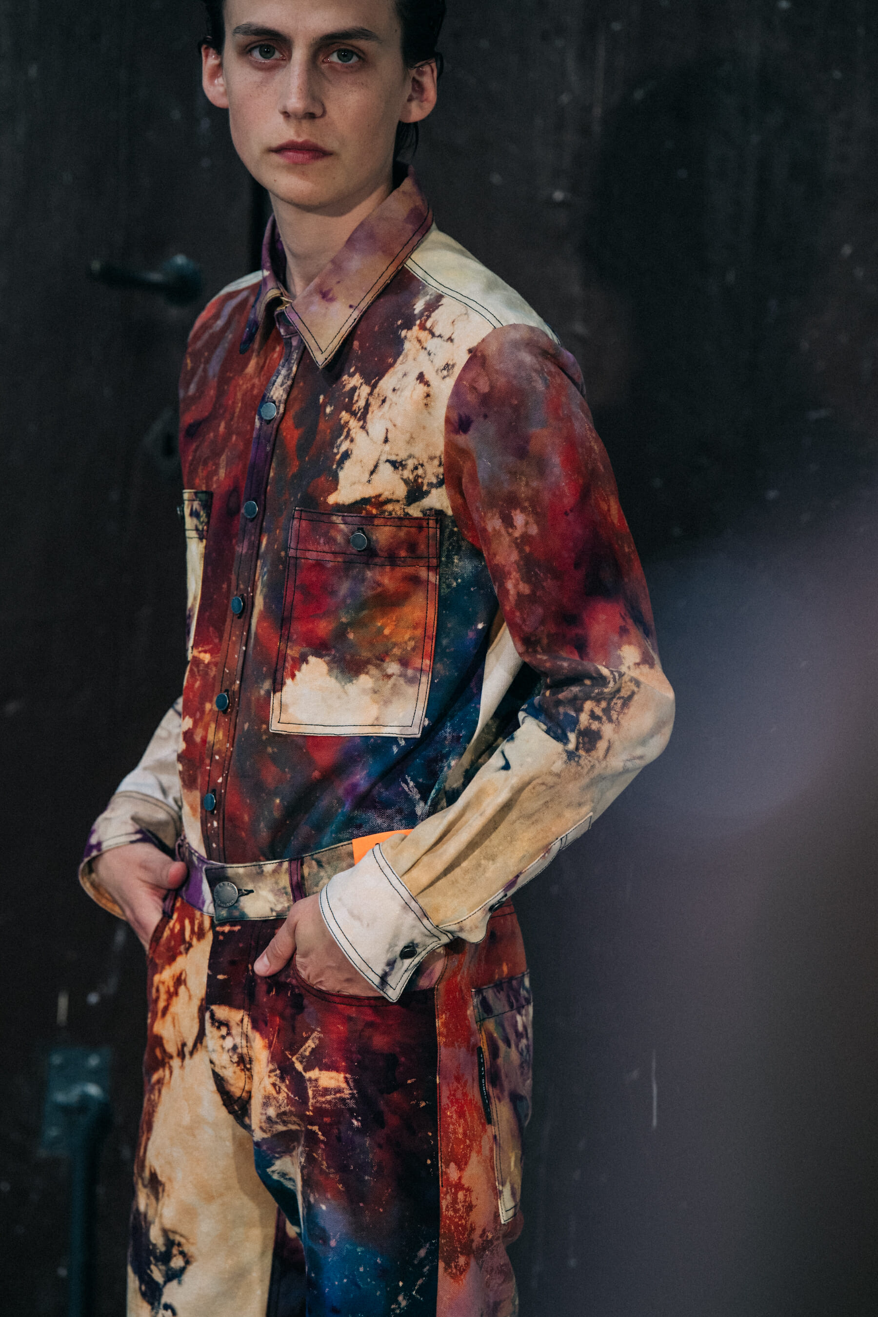 Carl Hjelm Sandqvist backstage at S.R. STUDIO LA.CA.