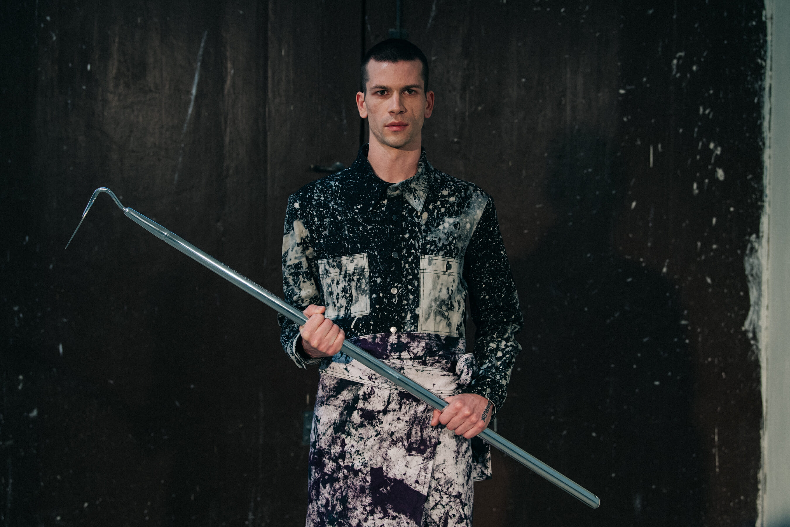 Dimitri Riviere backstage at S.R. STUDIO LA.CA.