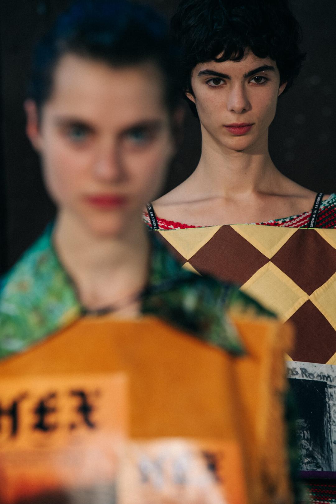Models wearing colourful clothing at S.R. STUDIO LA.CA.