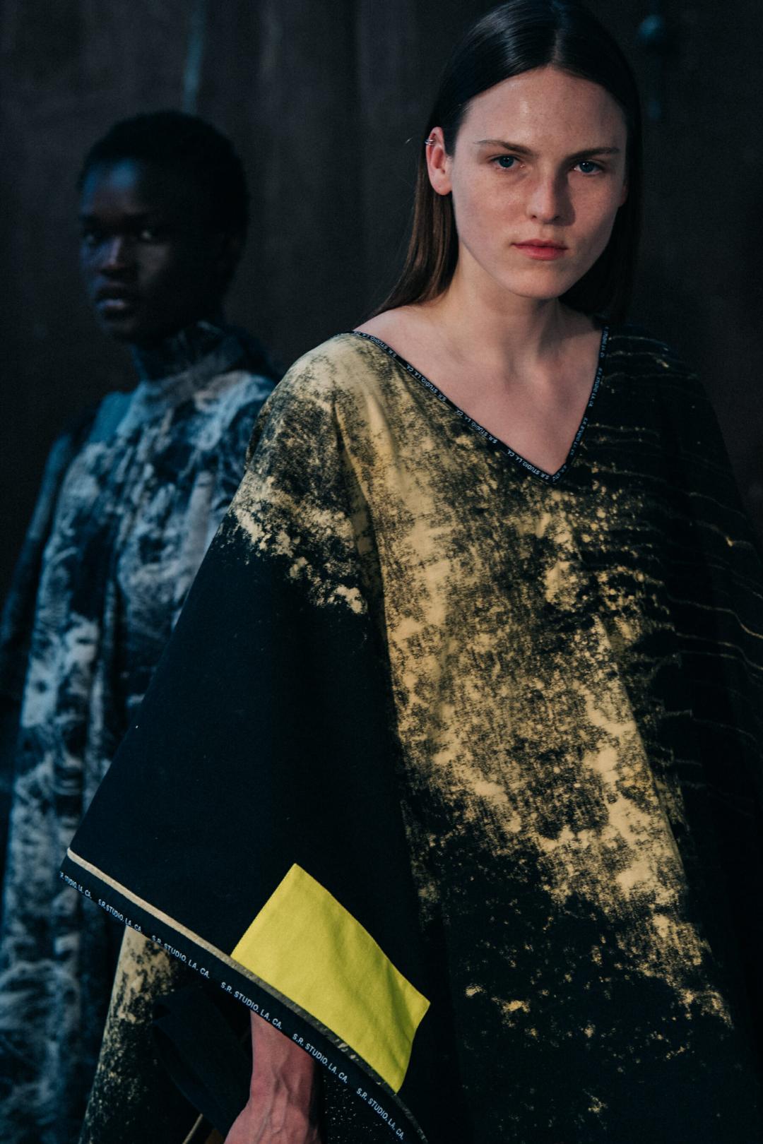 Polina Sova backstage at S.R. STUDIO LA.CA.