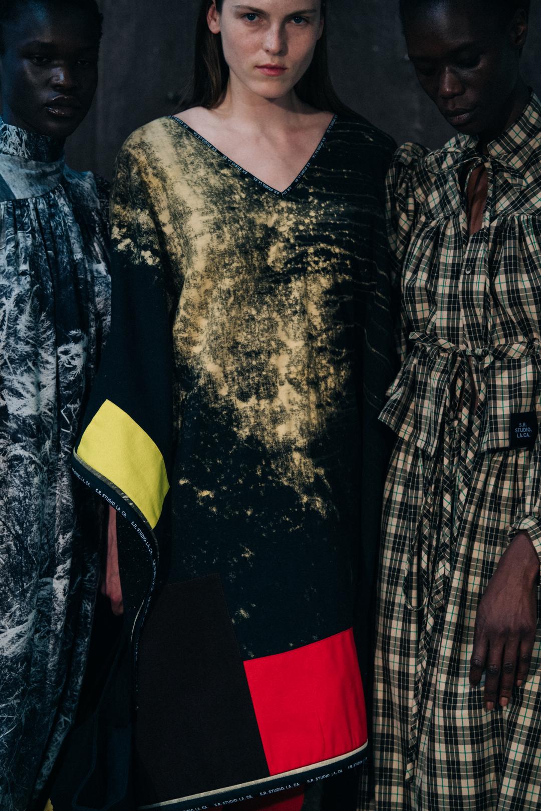 Polina Sova backstage at S.R. STUDIO LA.CA.