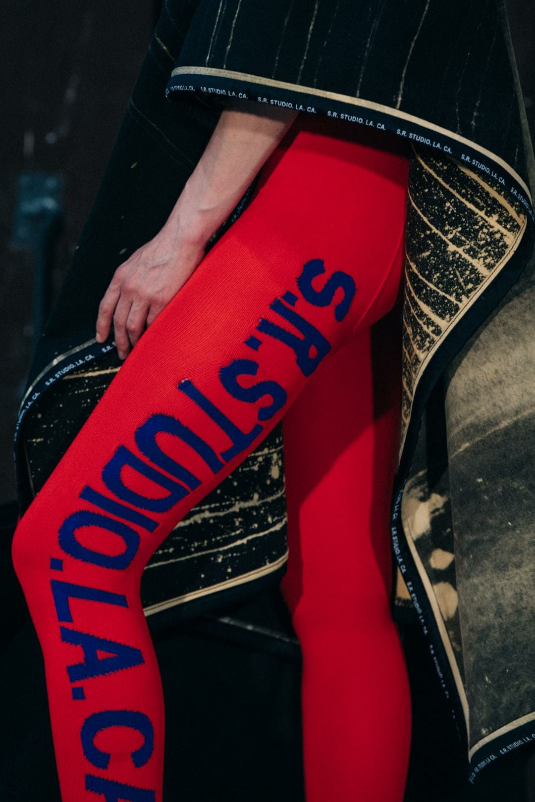 Polina Sova backstage at S.R. STUDIO LA.CA.