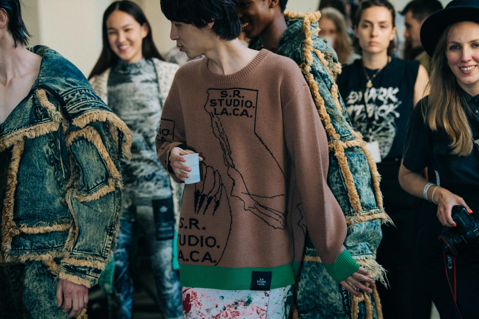 Na Jae Young backstage at S.R. STUDIO LA.CA.
