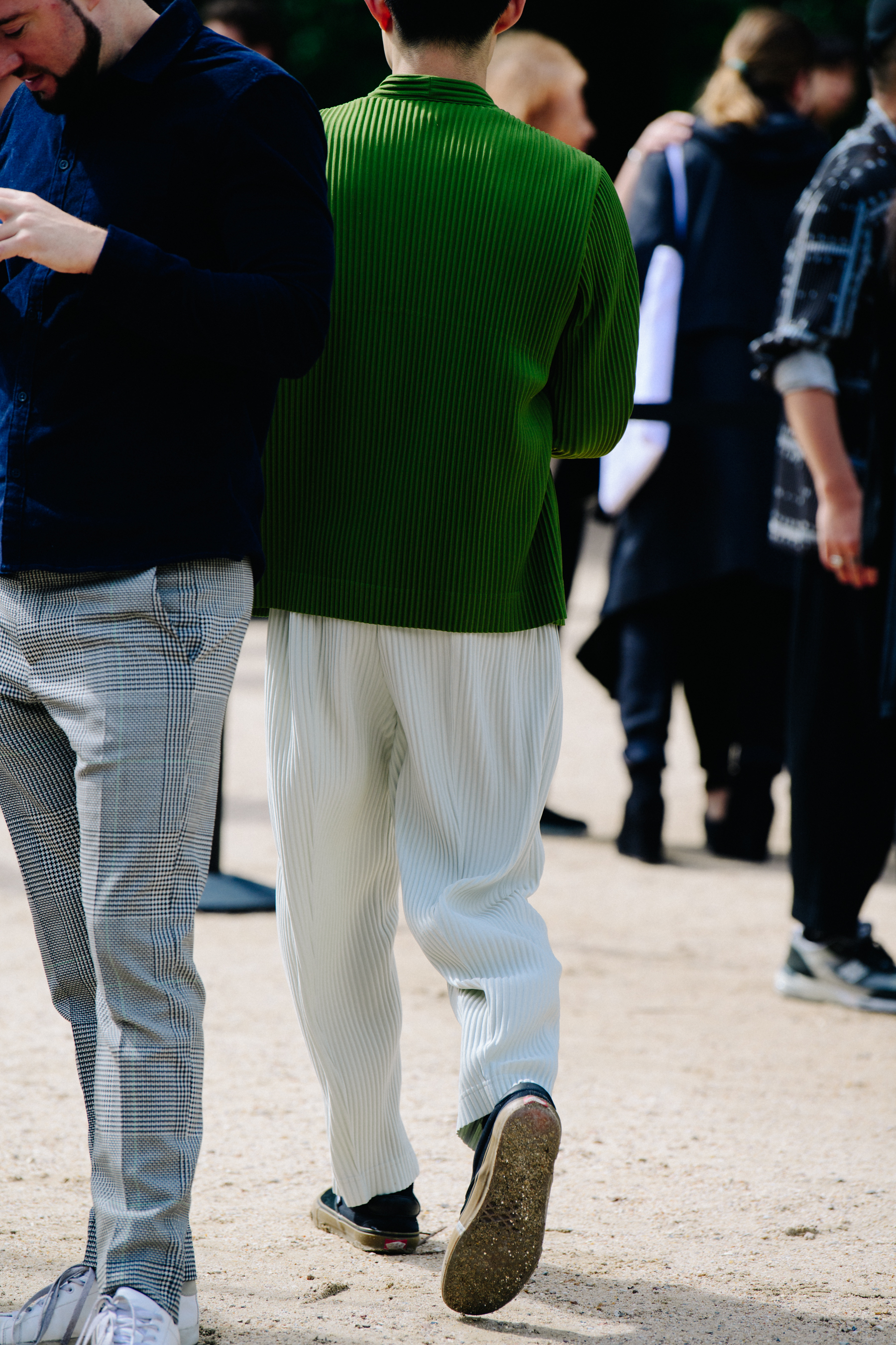 Wearing Issey Miyake Plissé Homme