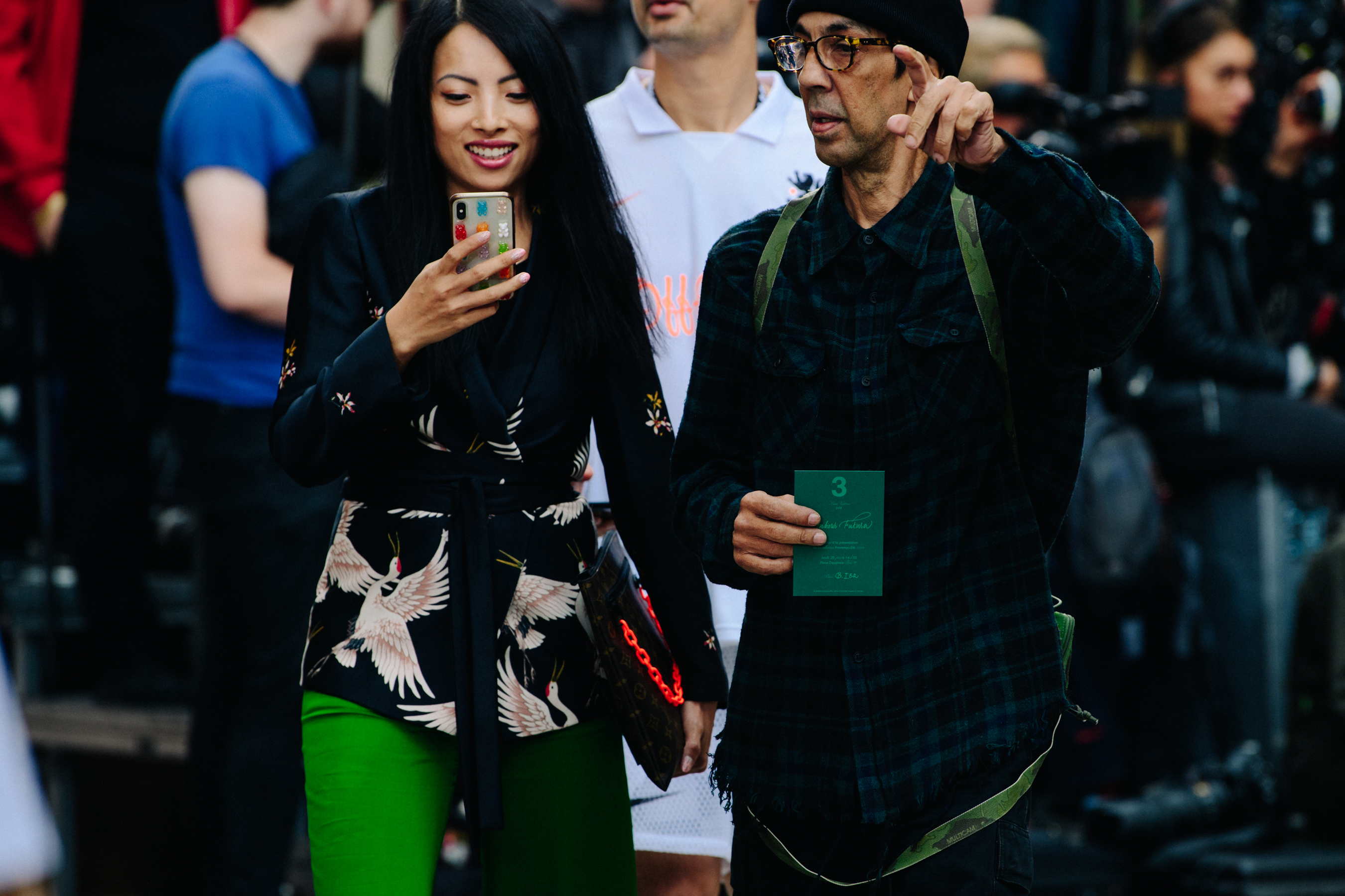 Couple wearing dark green
