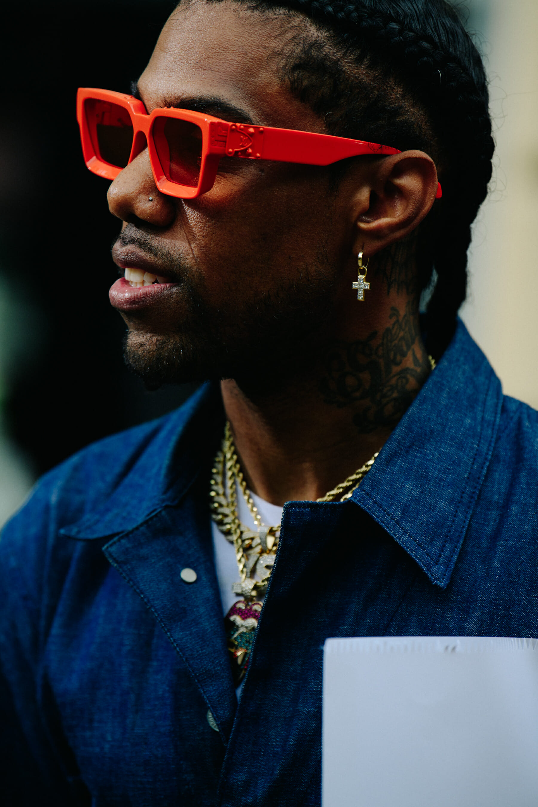 Man wearing Louis Vuitton sunglasses