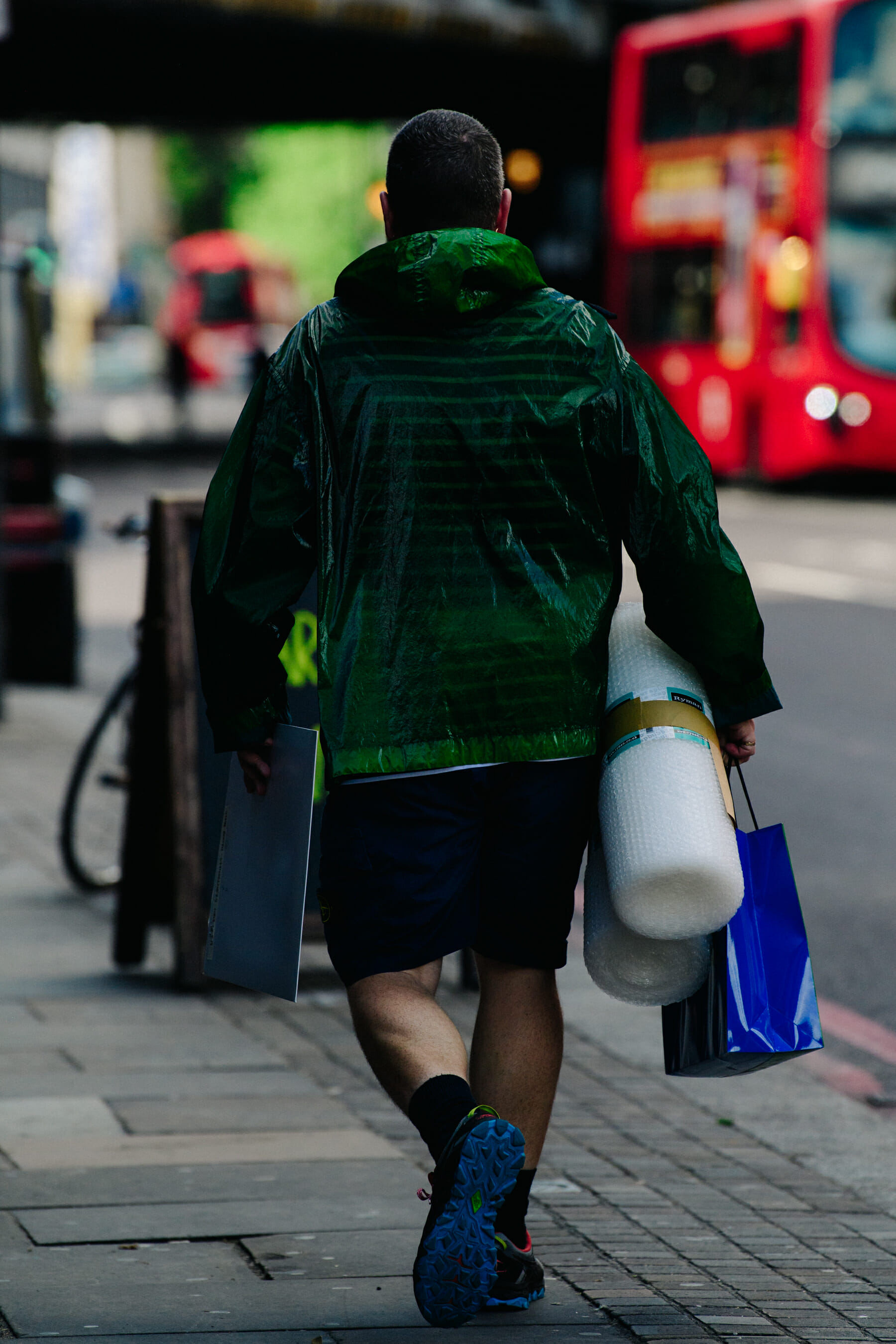 Man wearing green jacket