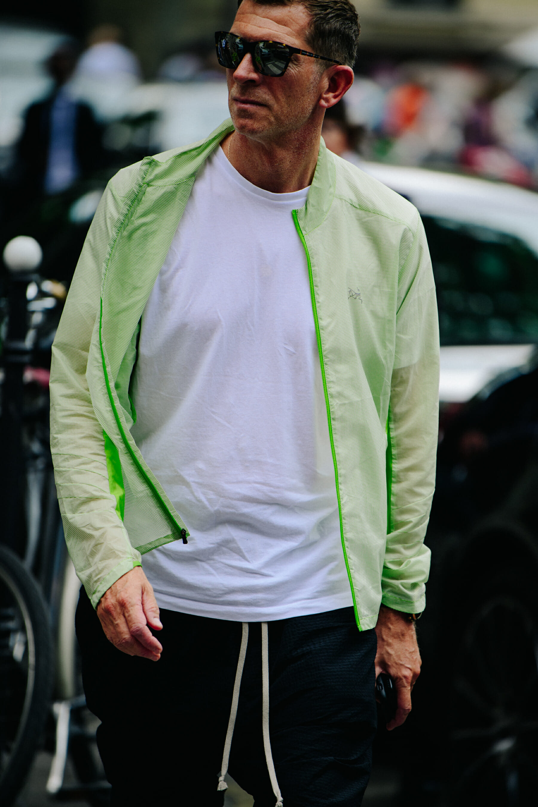 Man wearing green jacket