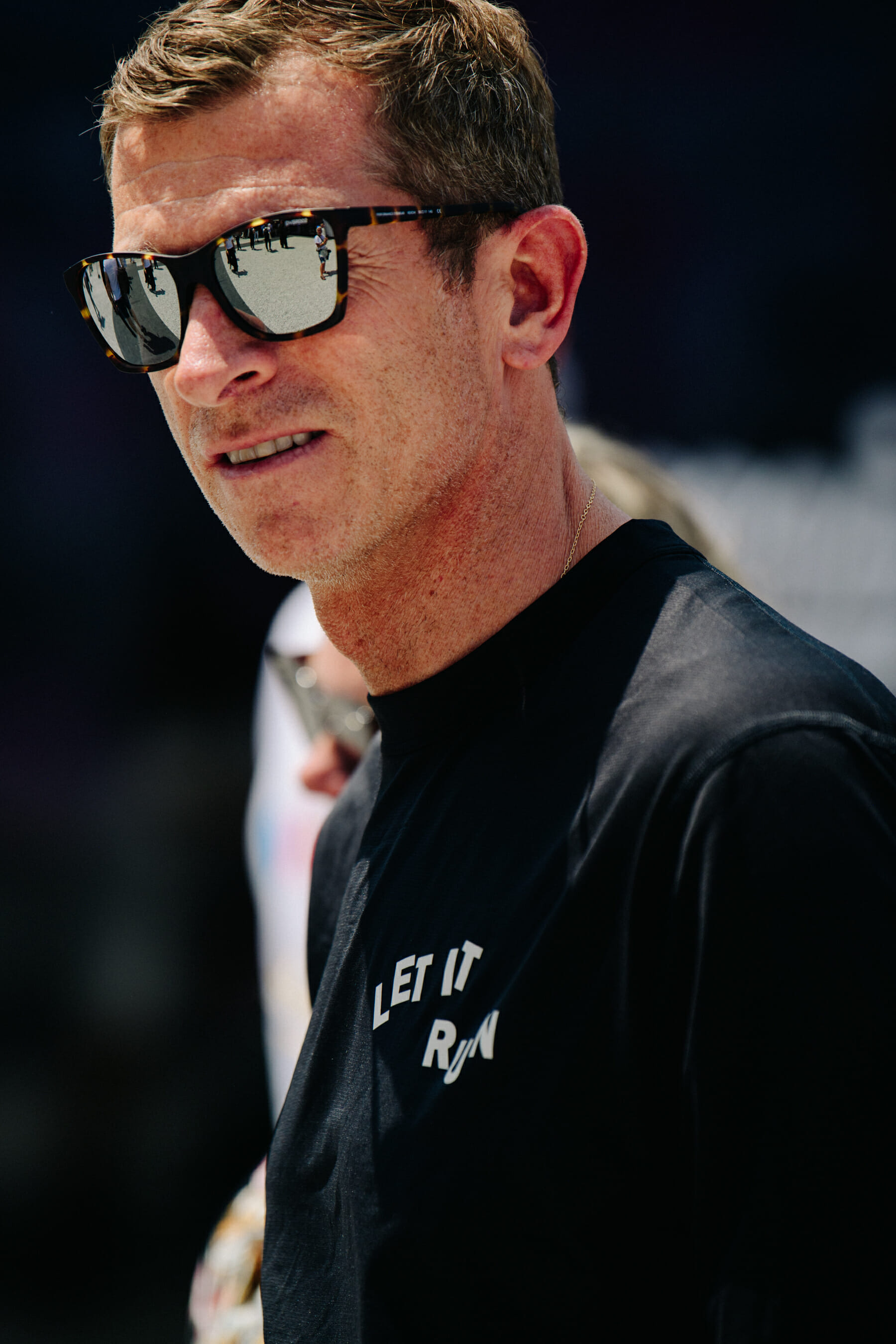 Man wearing District Vision sunglasses