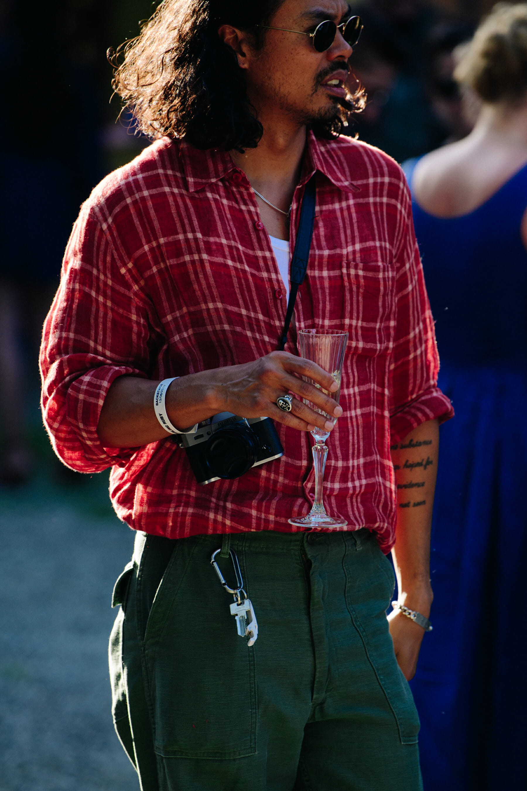 Man wearing red check shirt