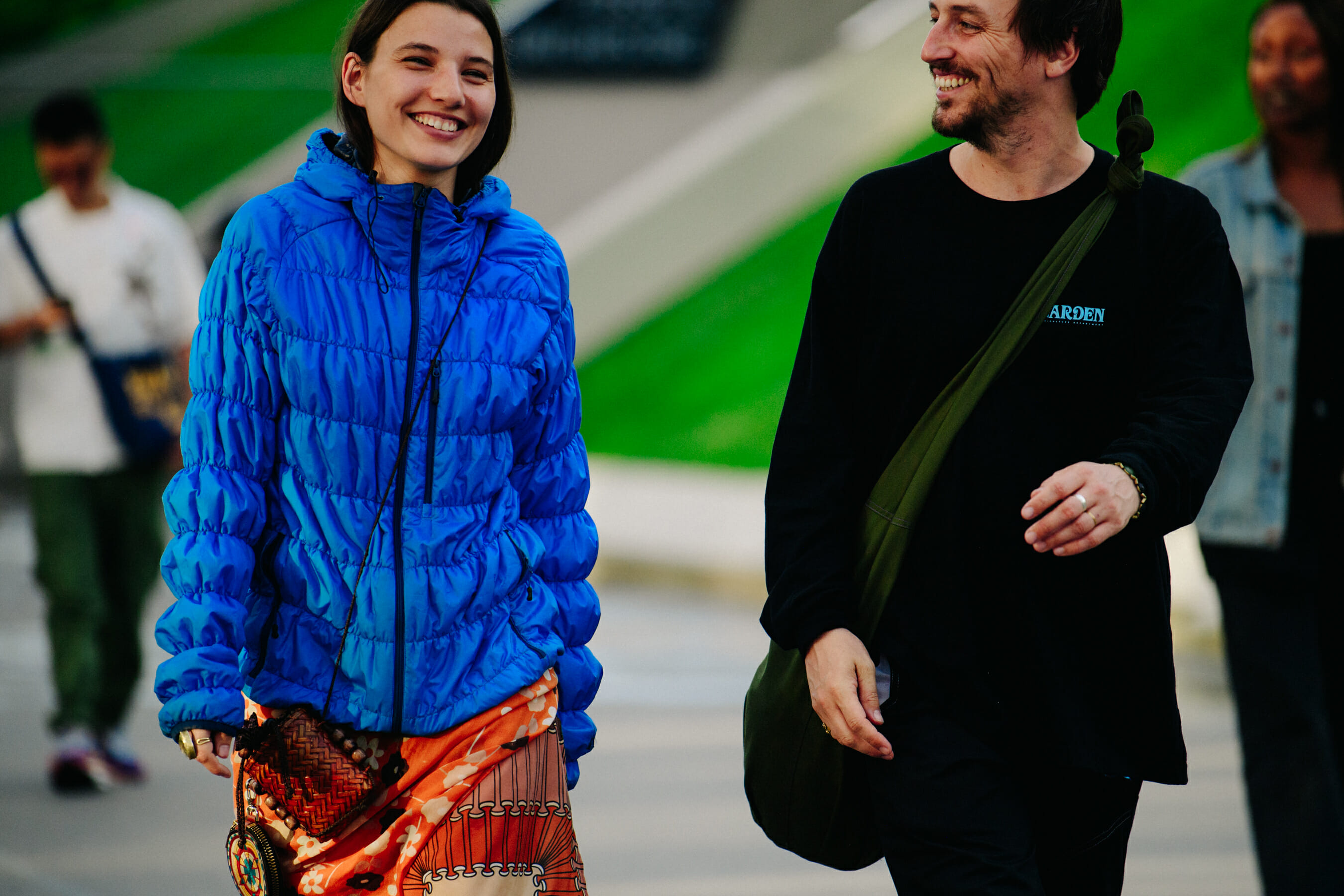 Couple wearing dark clothing