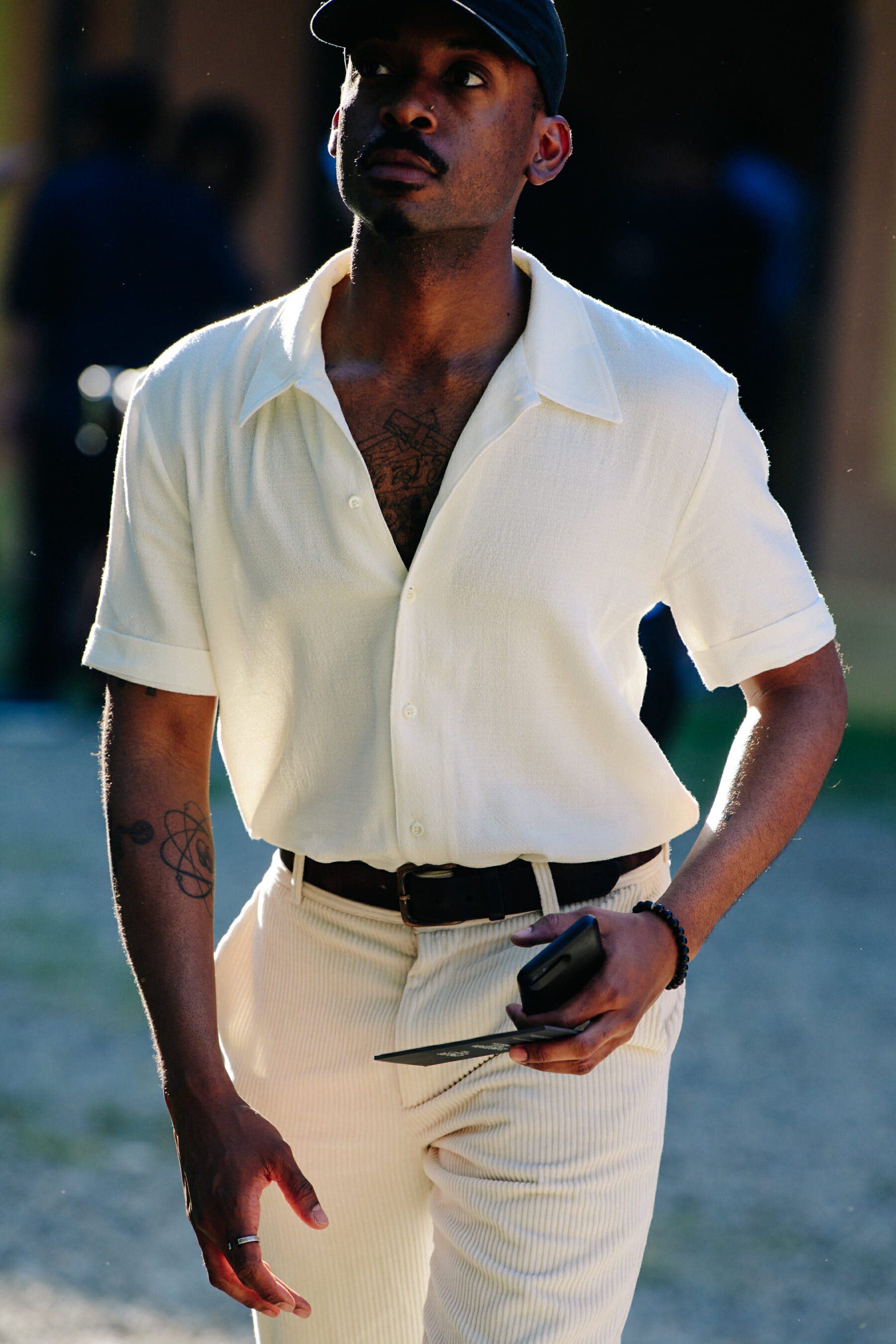Man wearing white outfit