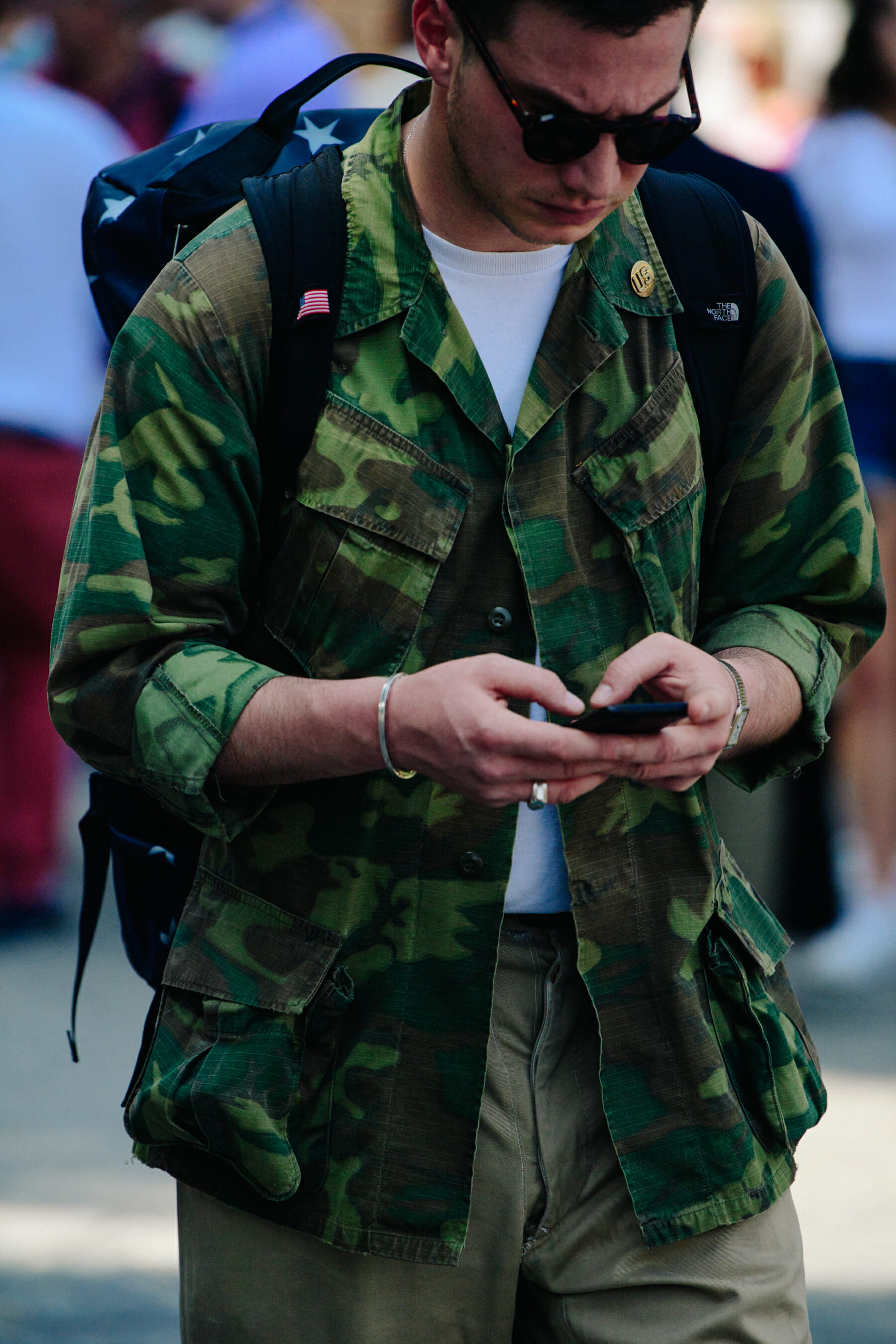 Man wearing camo jacket
