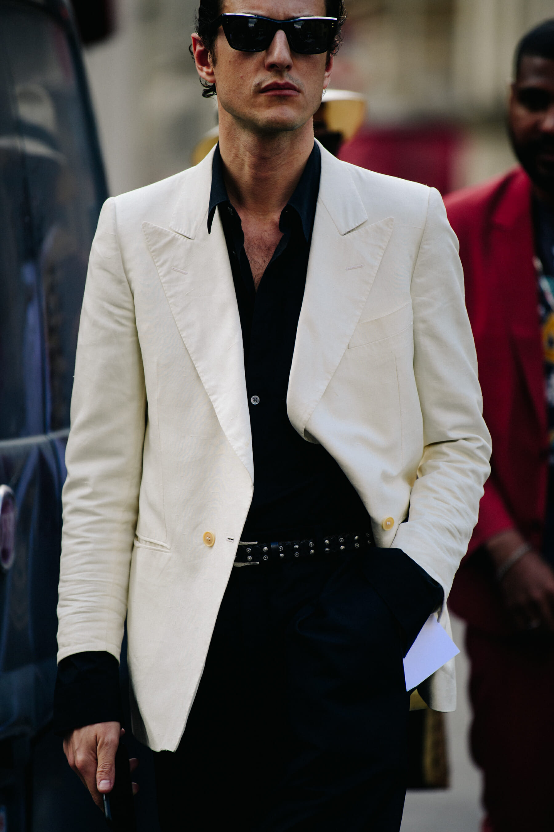 Man wearing white jacket