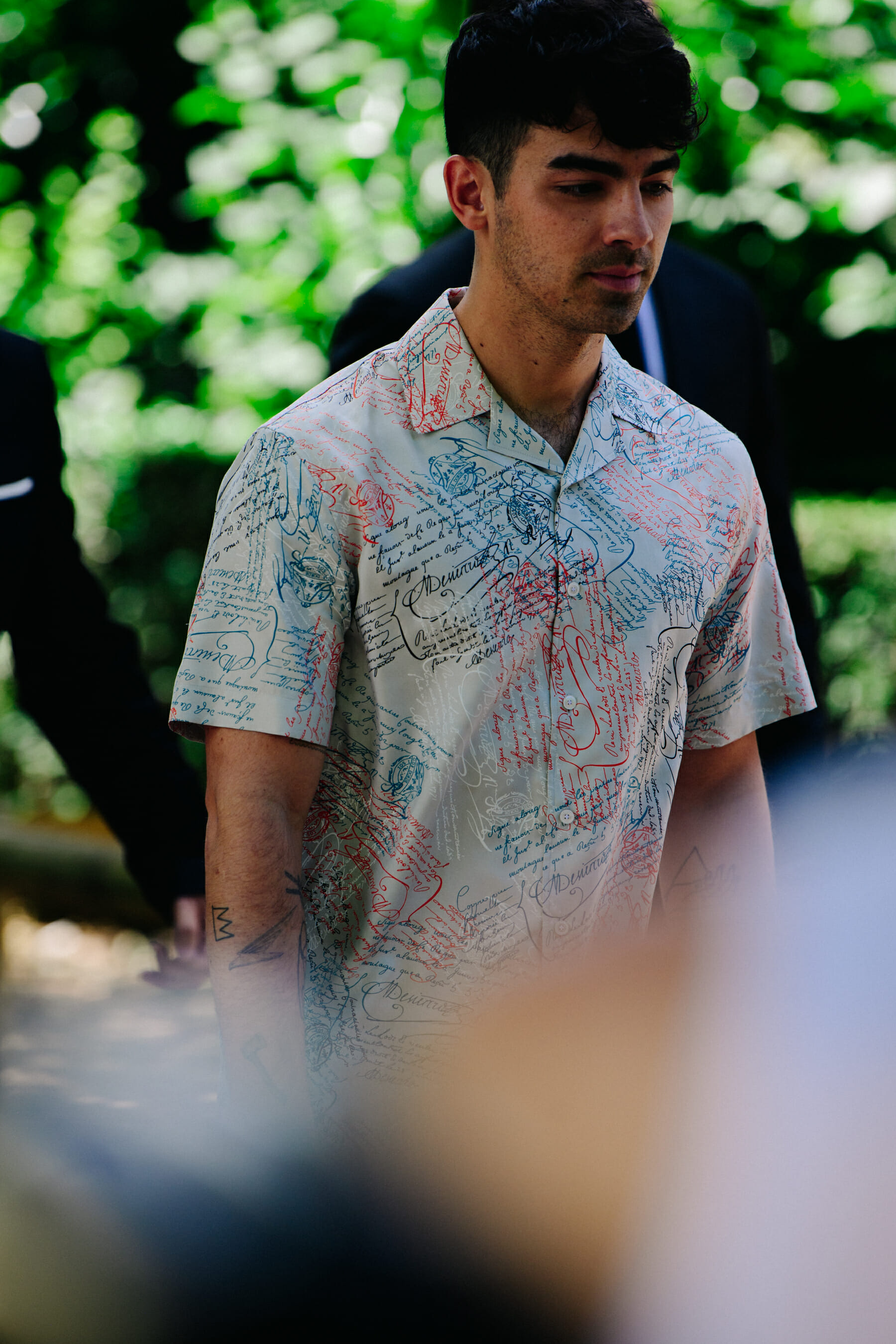 Man wearing pattern shirt