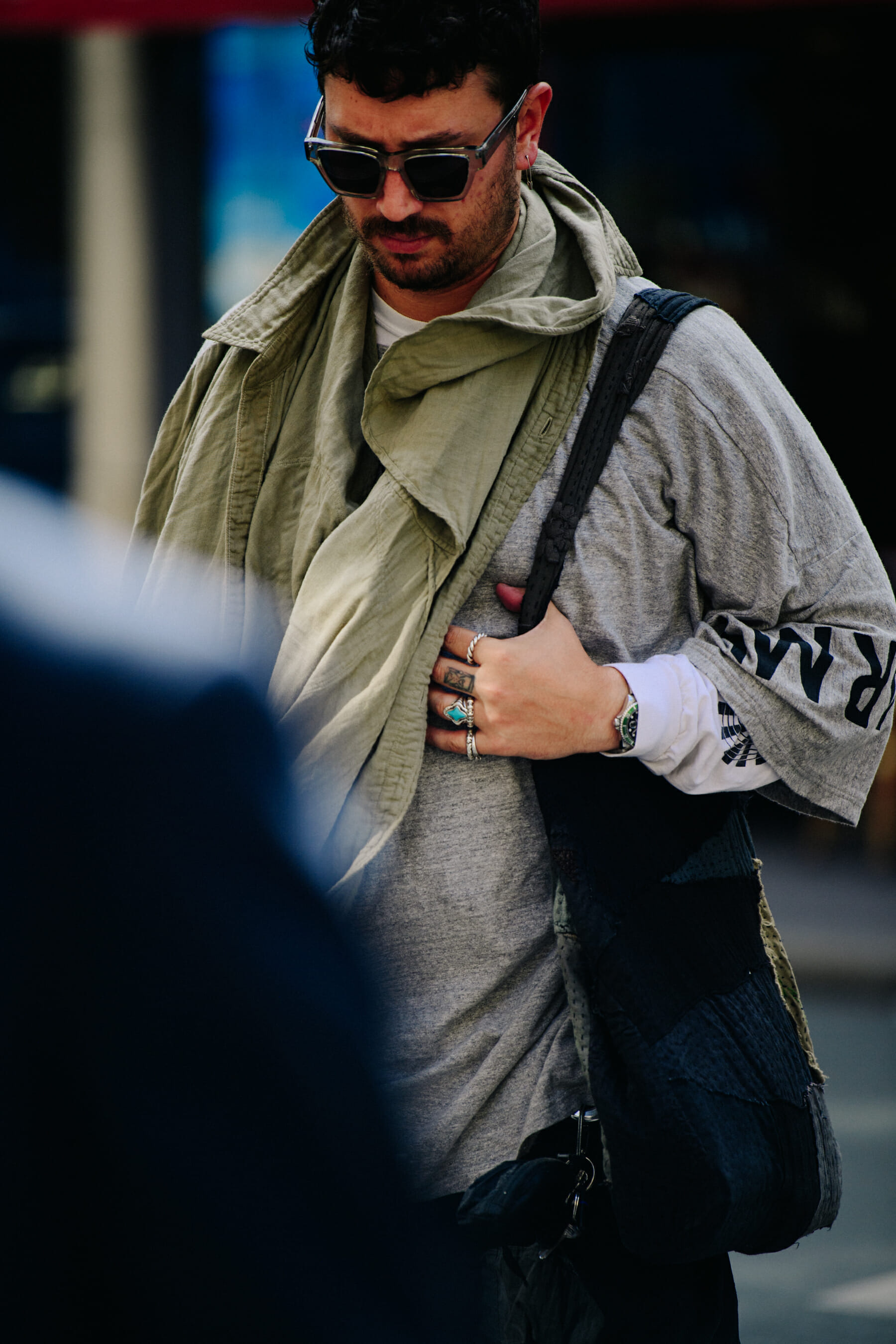 Stylist wearing Rolex watch