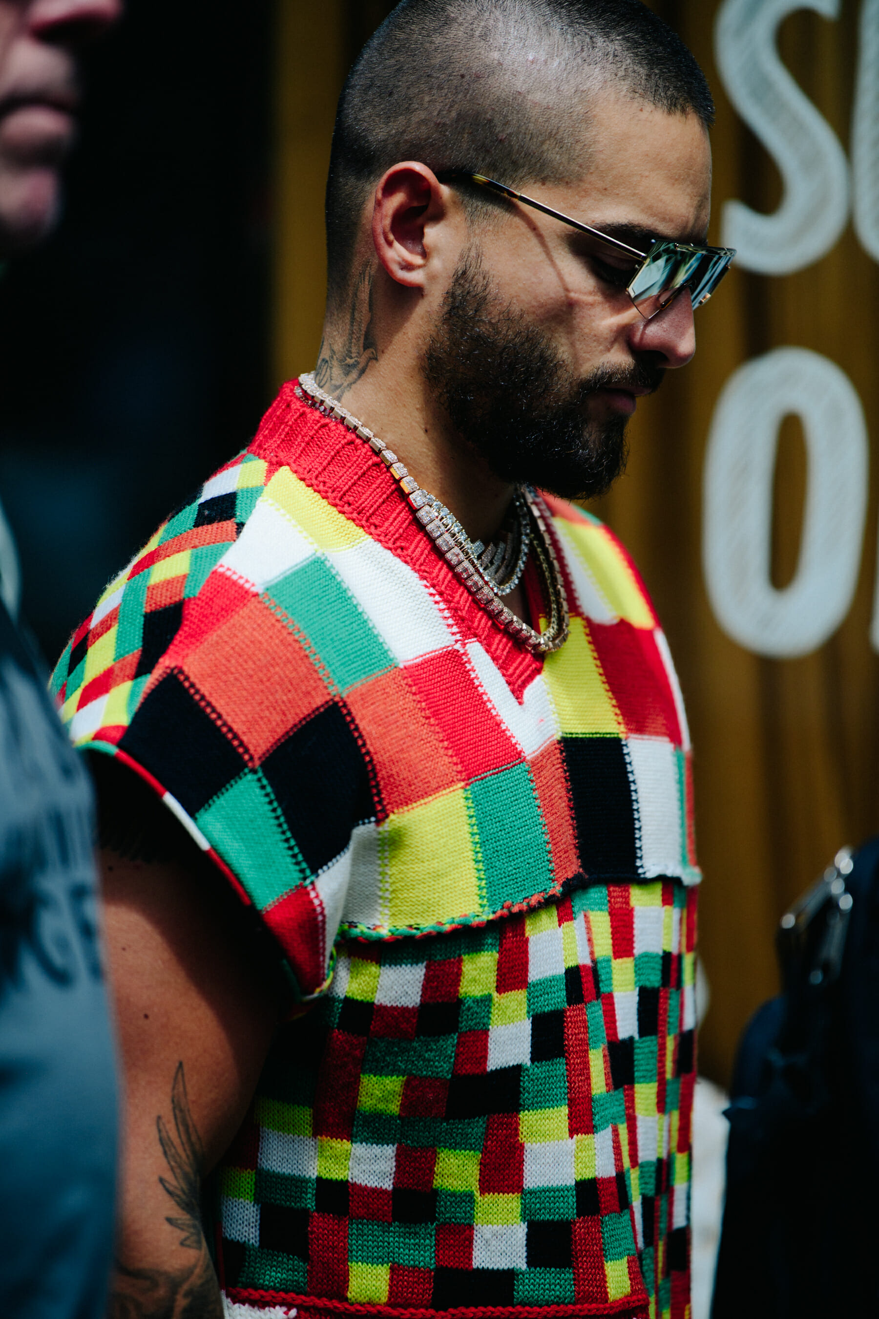 Man wearing wool vest