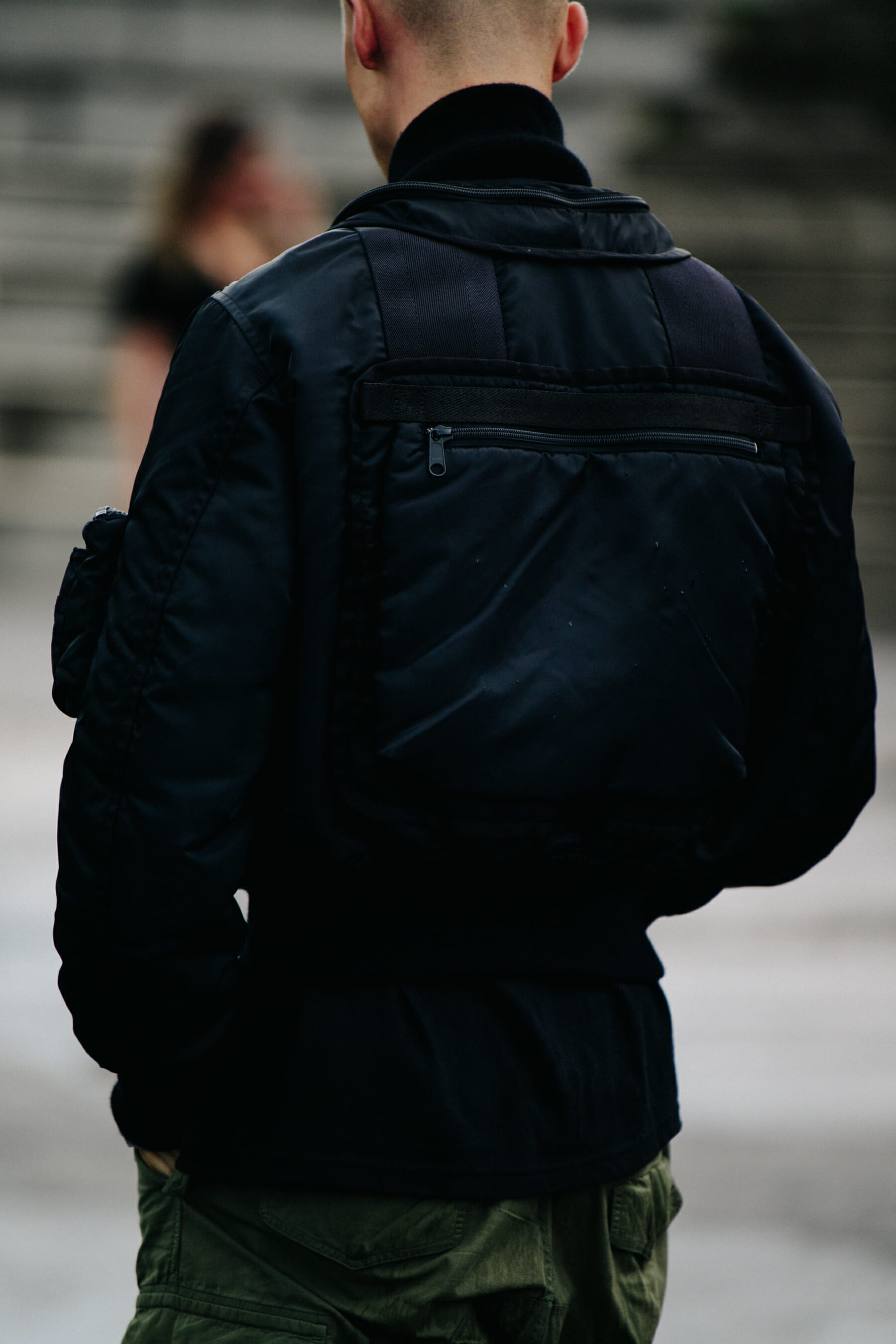 Man wearing black jacket