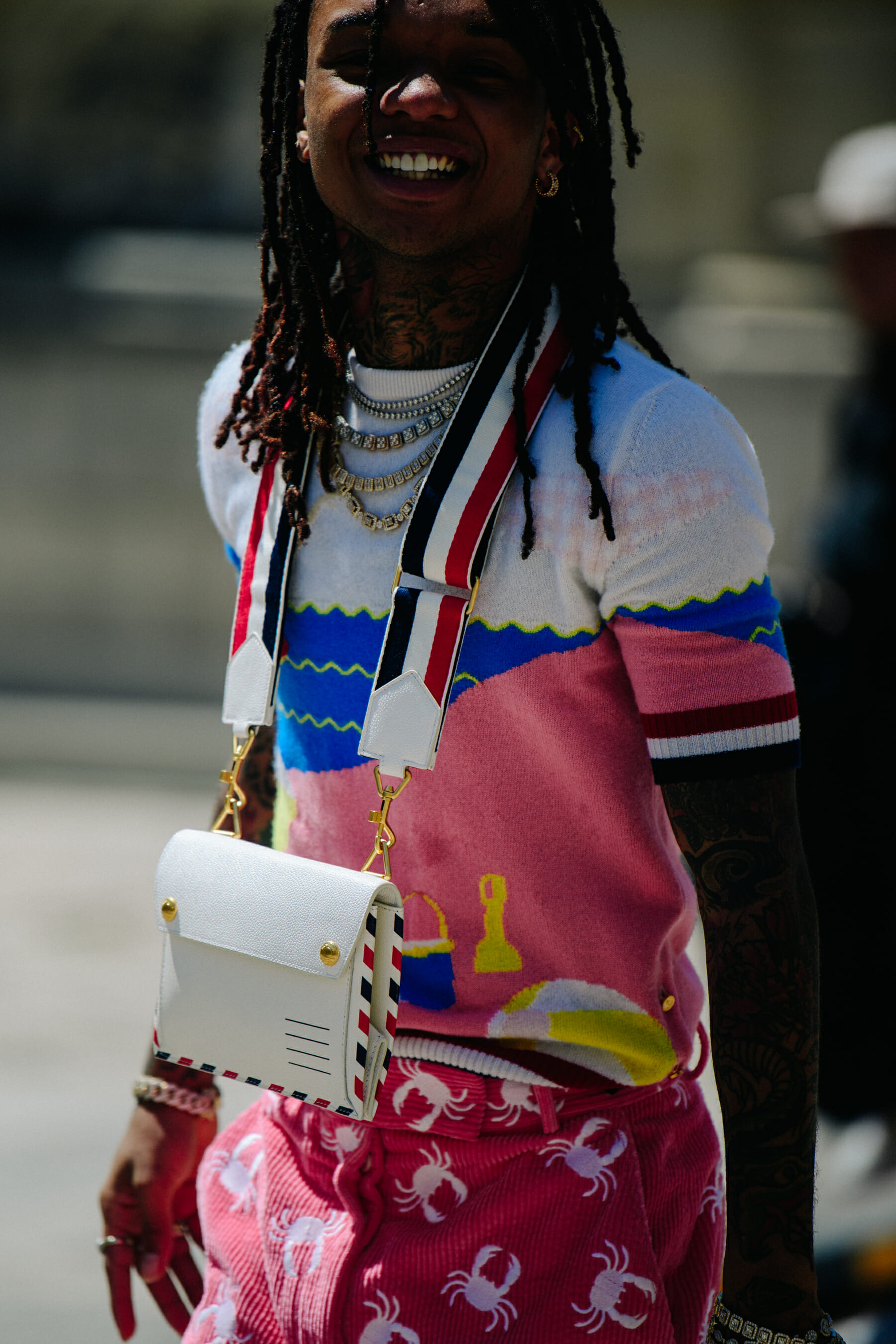 Rapper wearing Thom Browne