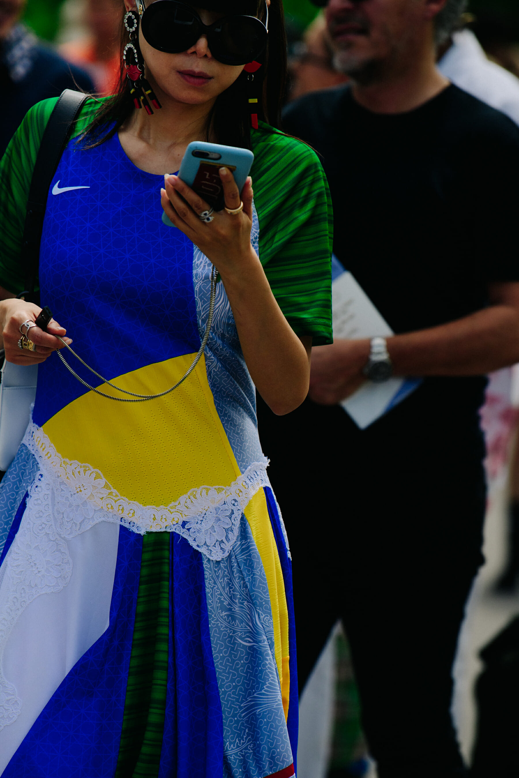 Woman wearing Nike dress