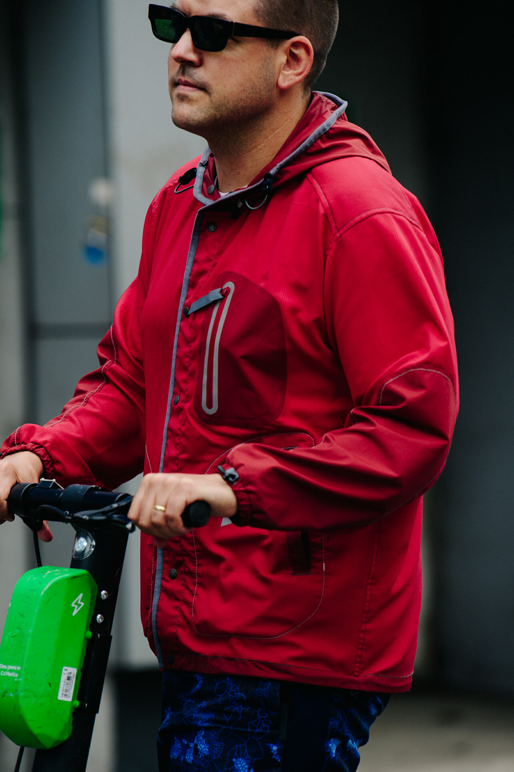 Man wearing And Wander. jacket