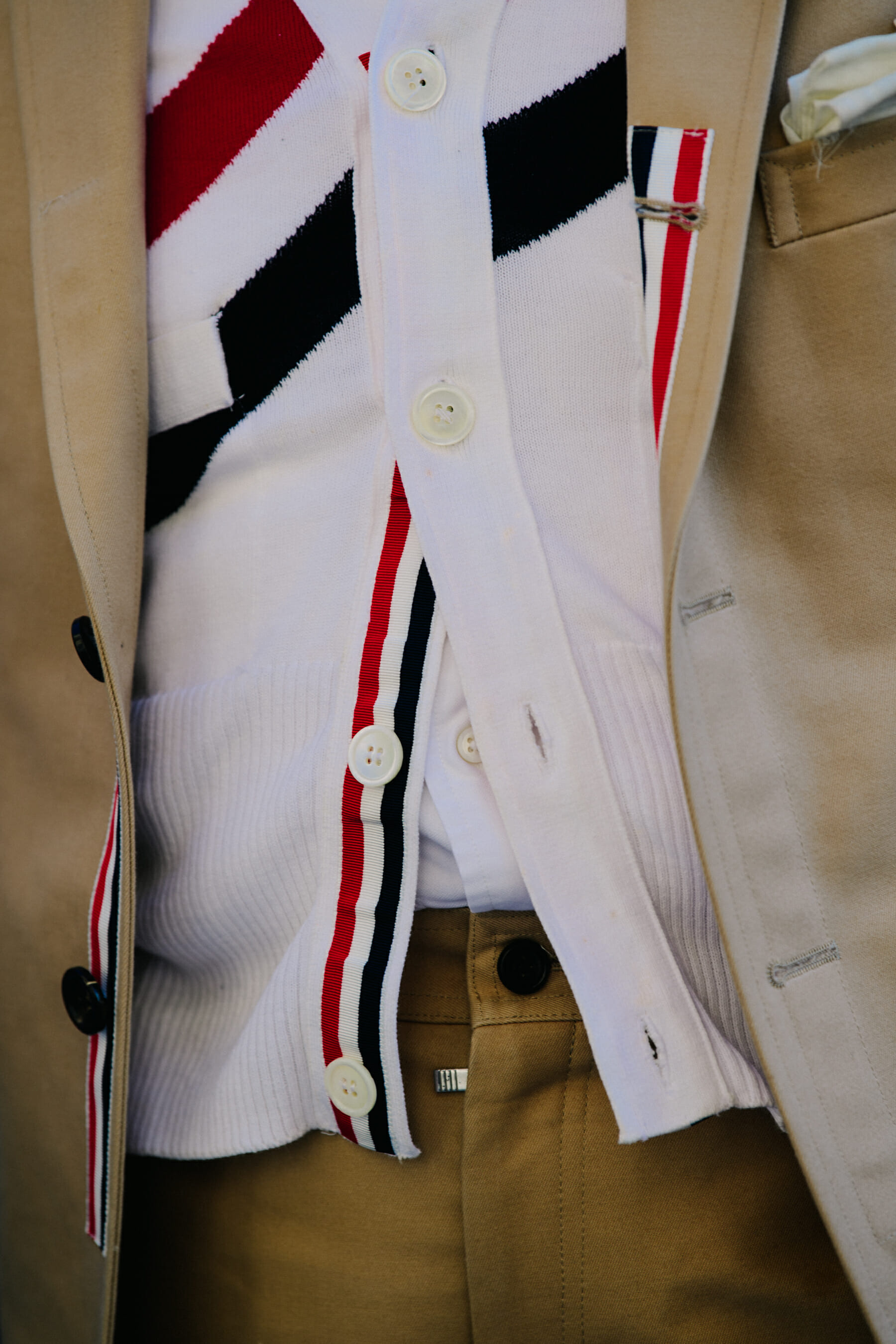 Man wearing Thom Browne outfit