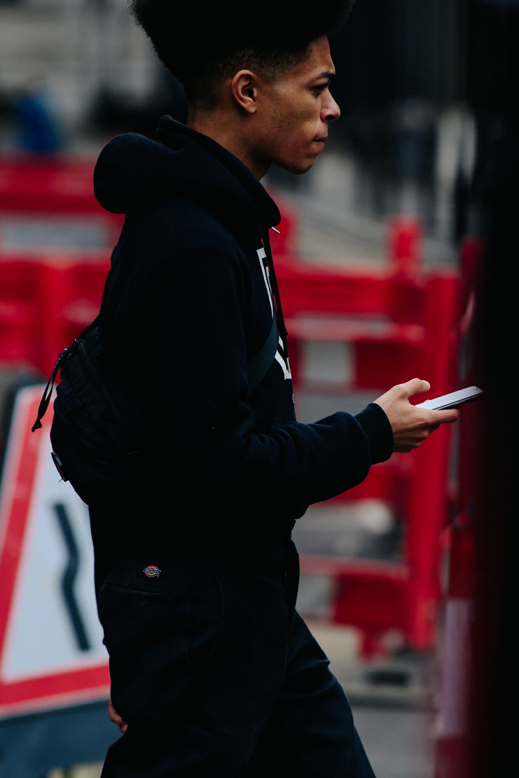Man wearing black hoodie