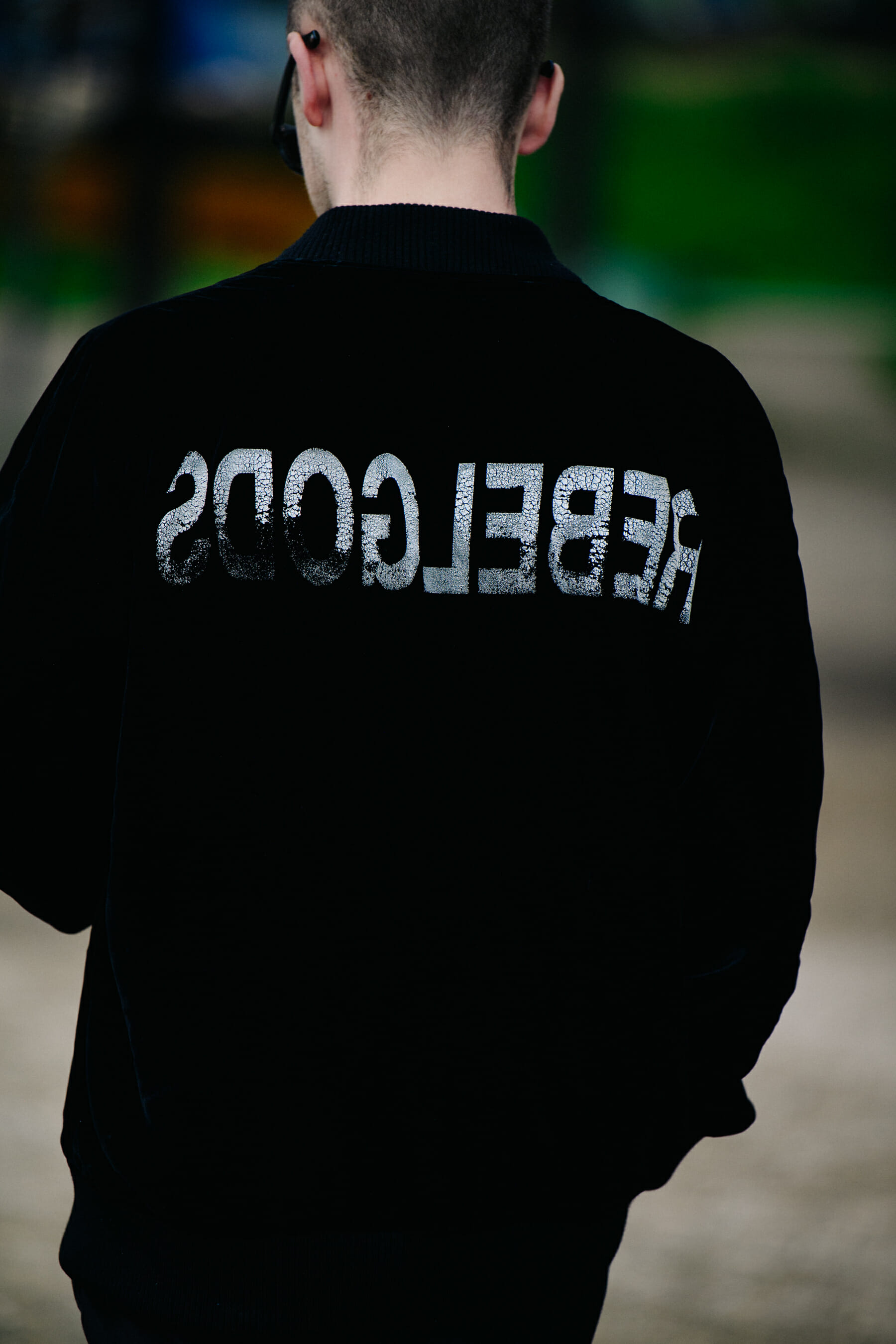 Man wearing black jumper