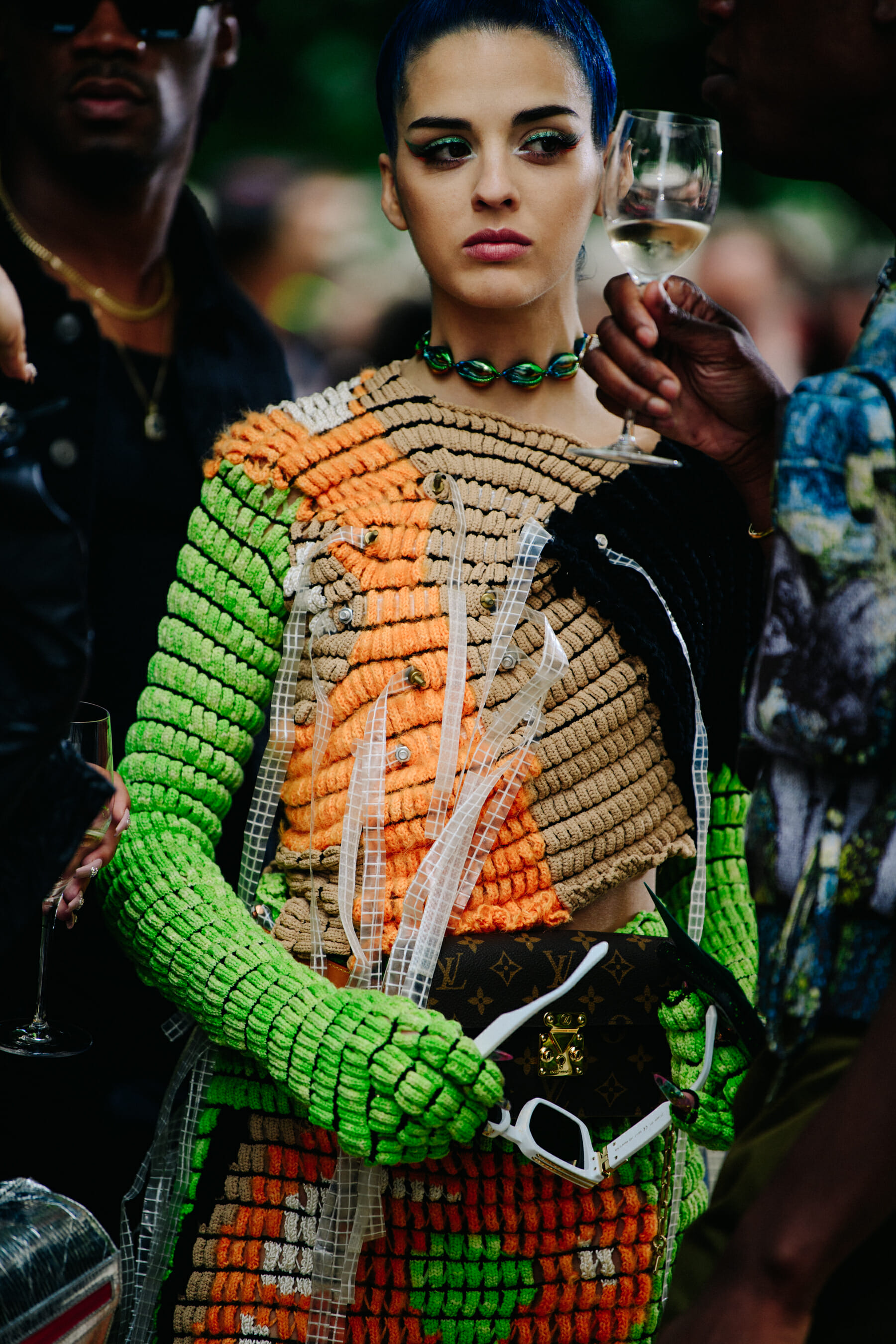 Woman wearing bright colours