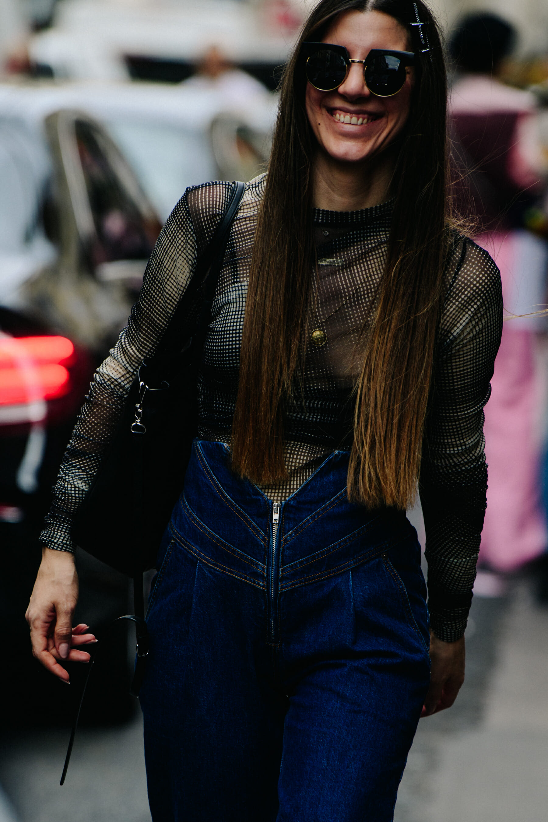 Woman wearing denim jeans