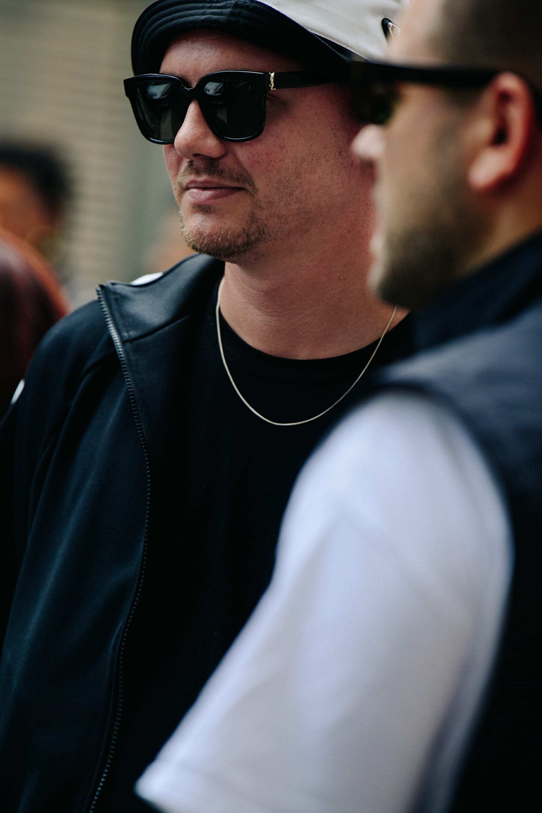 Man wearing black glasses