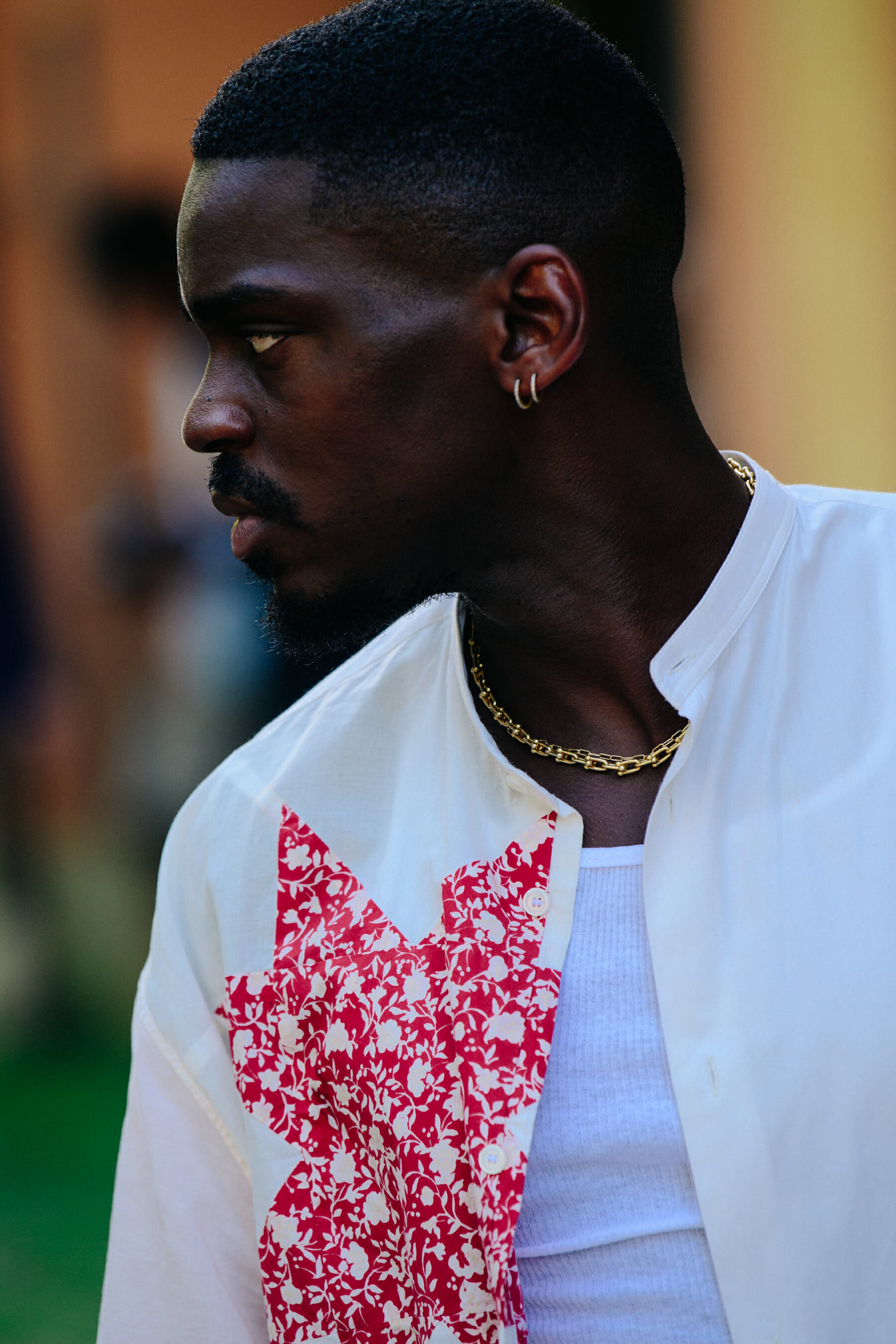 Man wearing white shirt