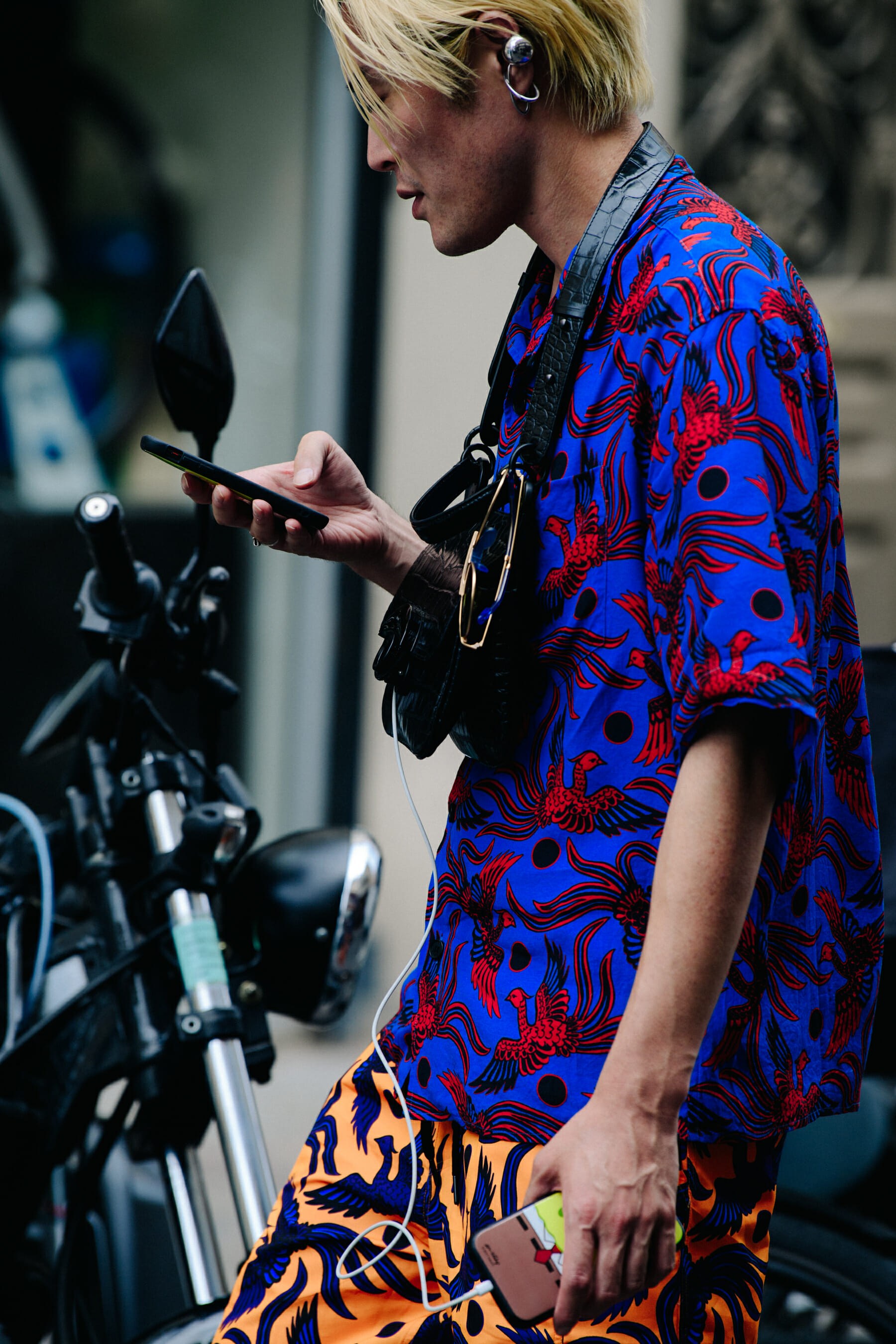 Man wearing blue shirt