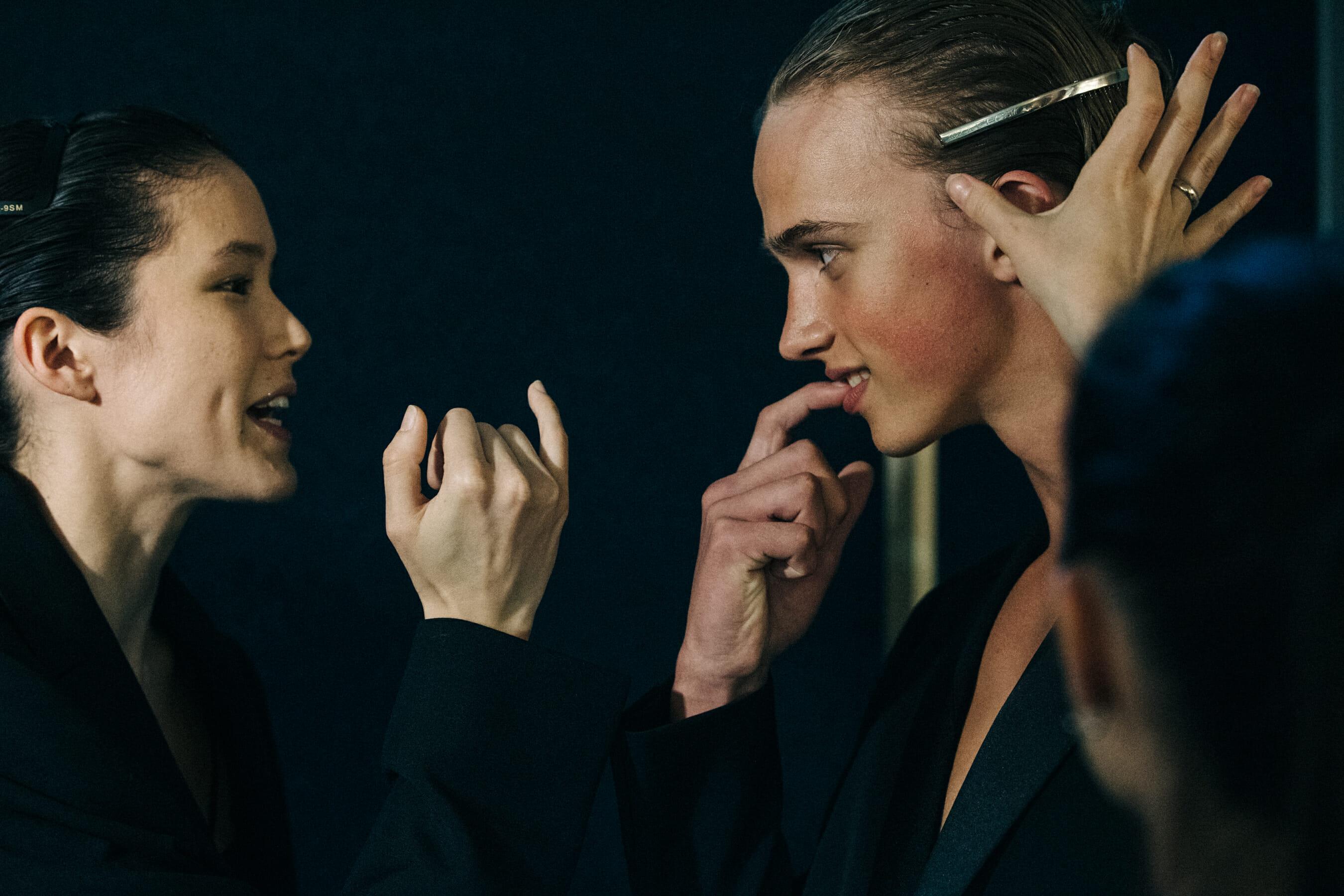 Models wearing dark outfits at 1017 Alyx 9SM
