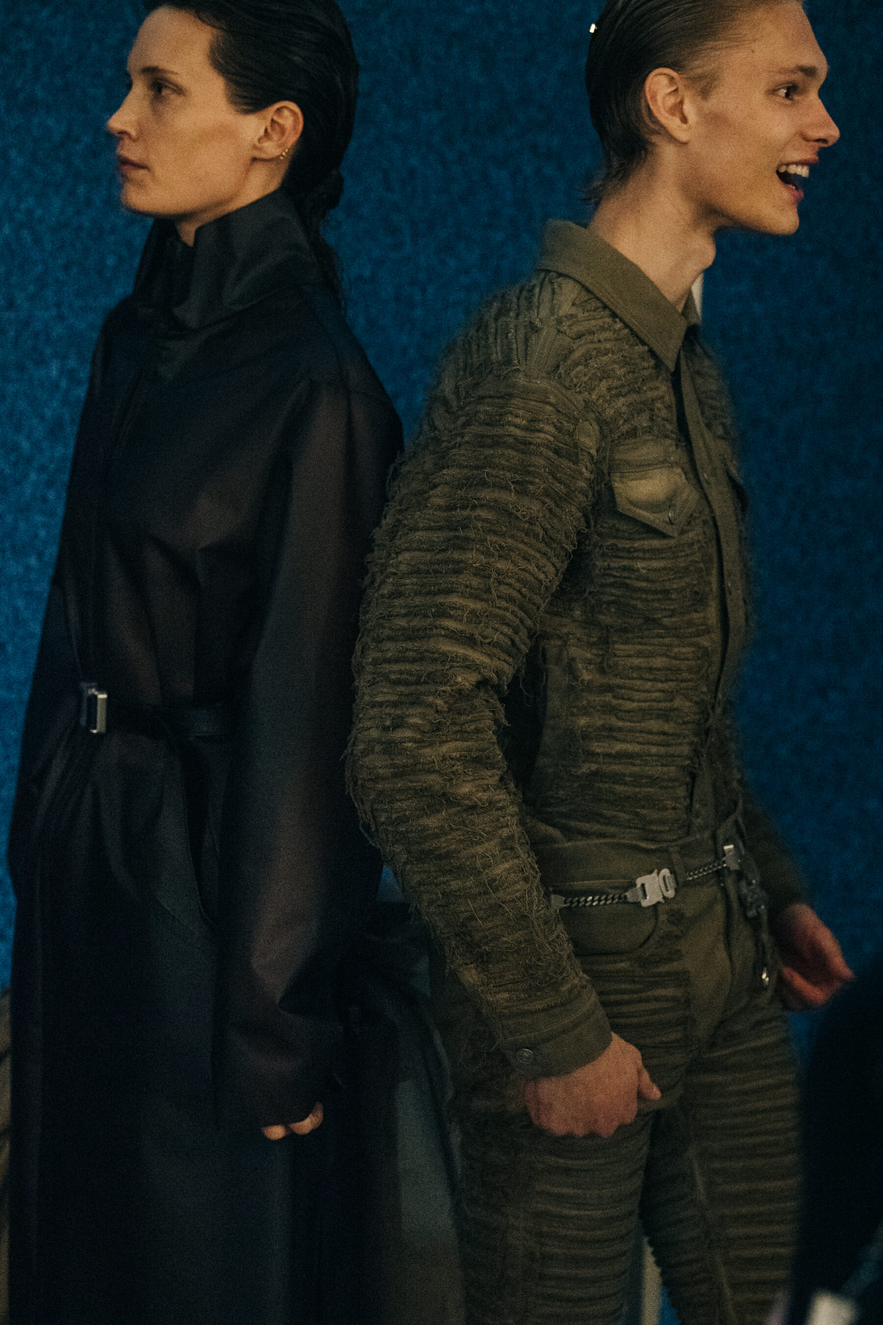 Models wearing Alyx outfits backstage