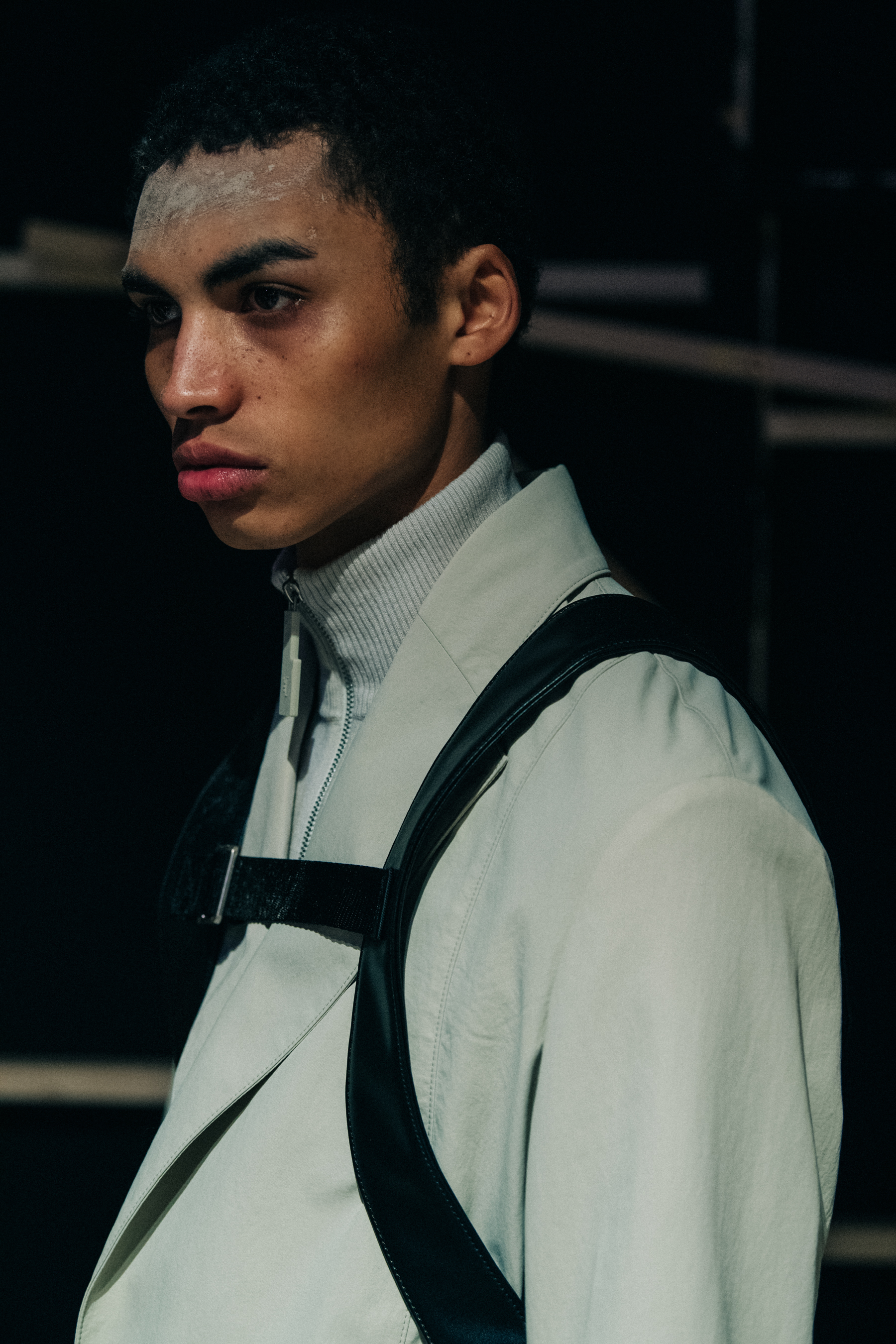 Sol Goss backstage at A Cold Wall