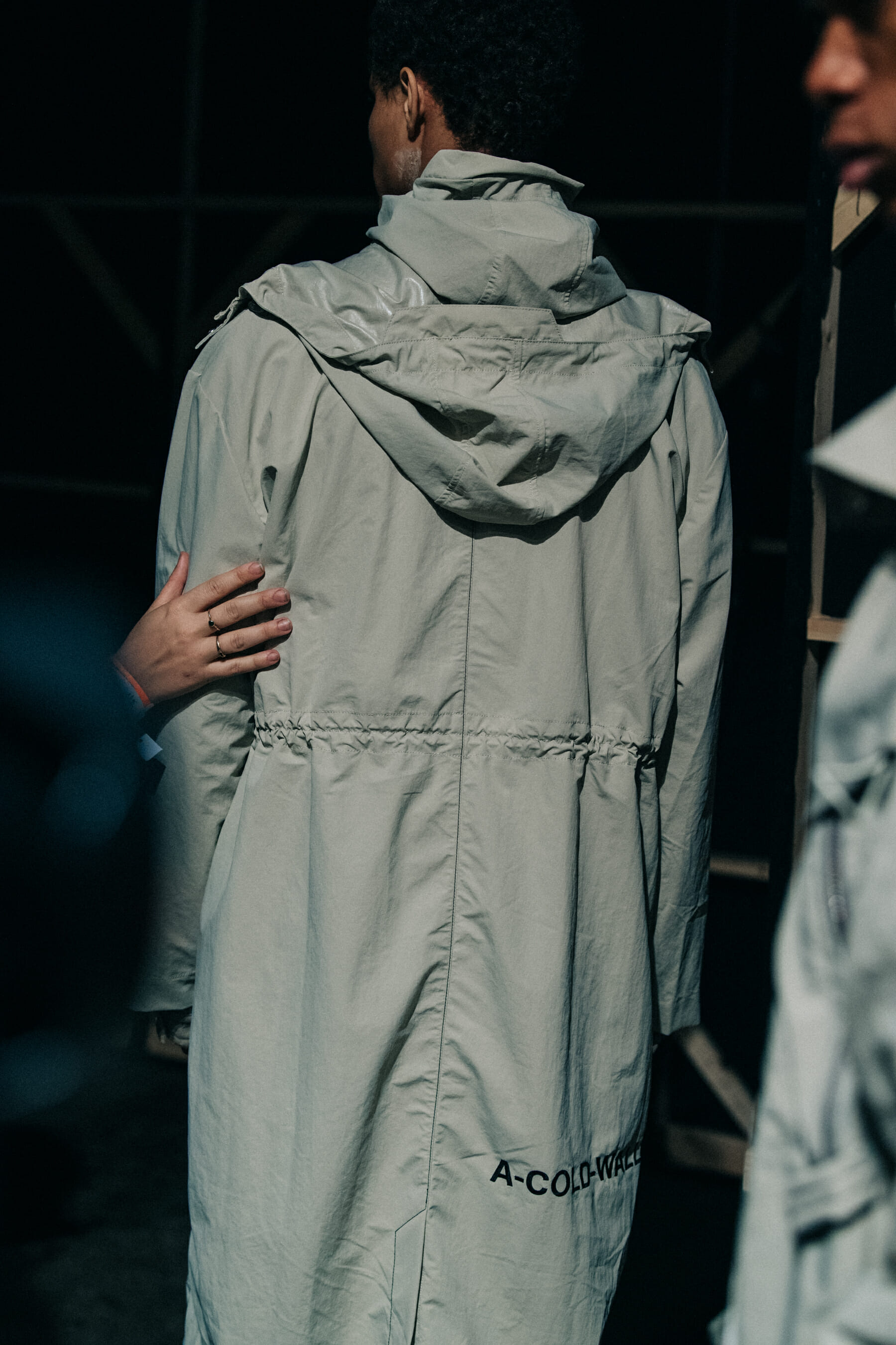 Model wearing white at A Cold Wall
