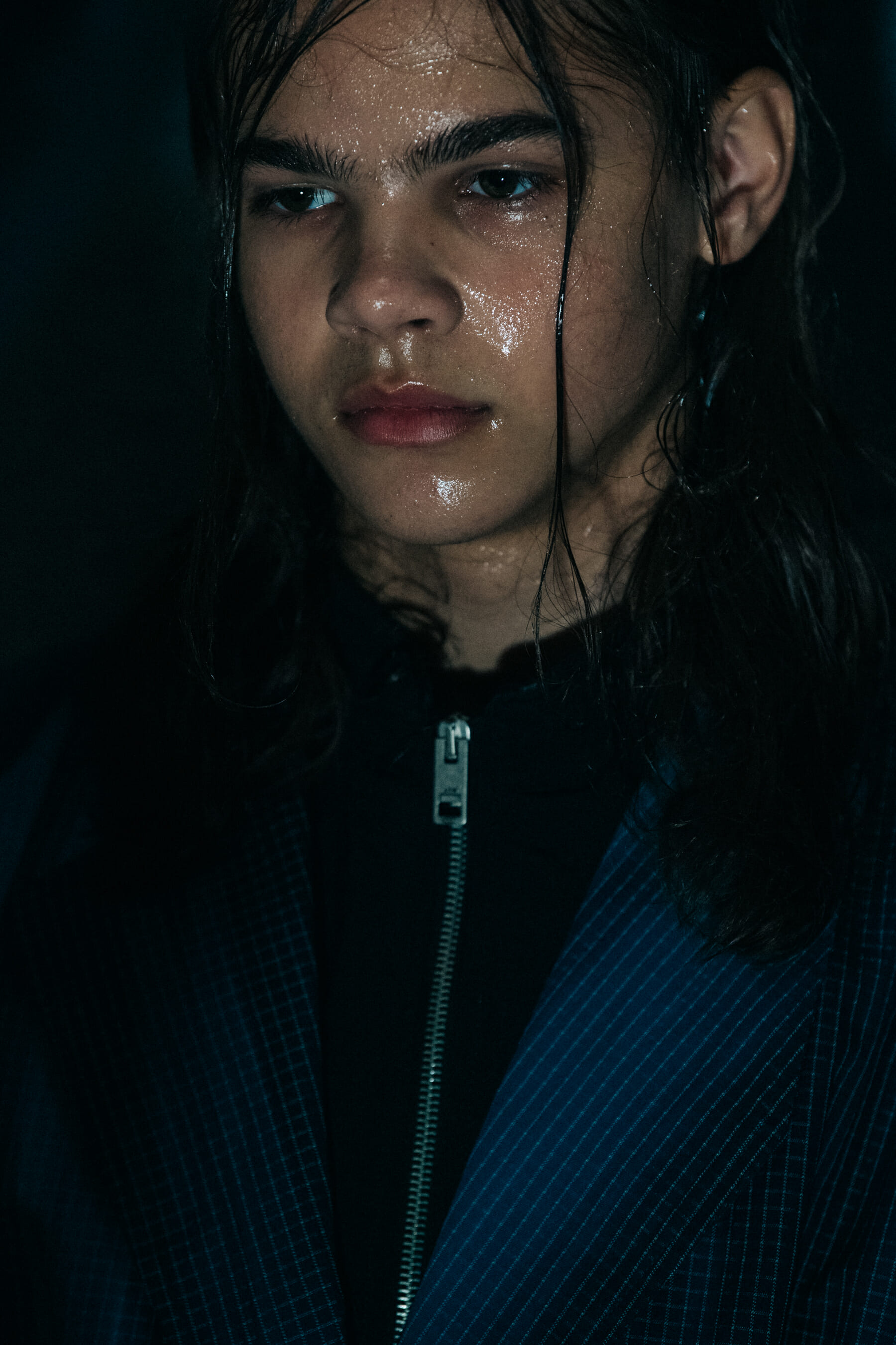 Rio Thake backstage at A Cold Wall