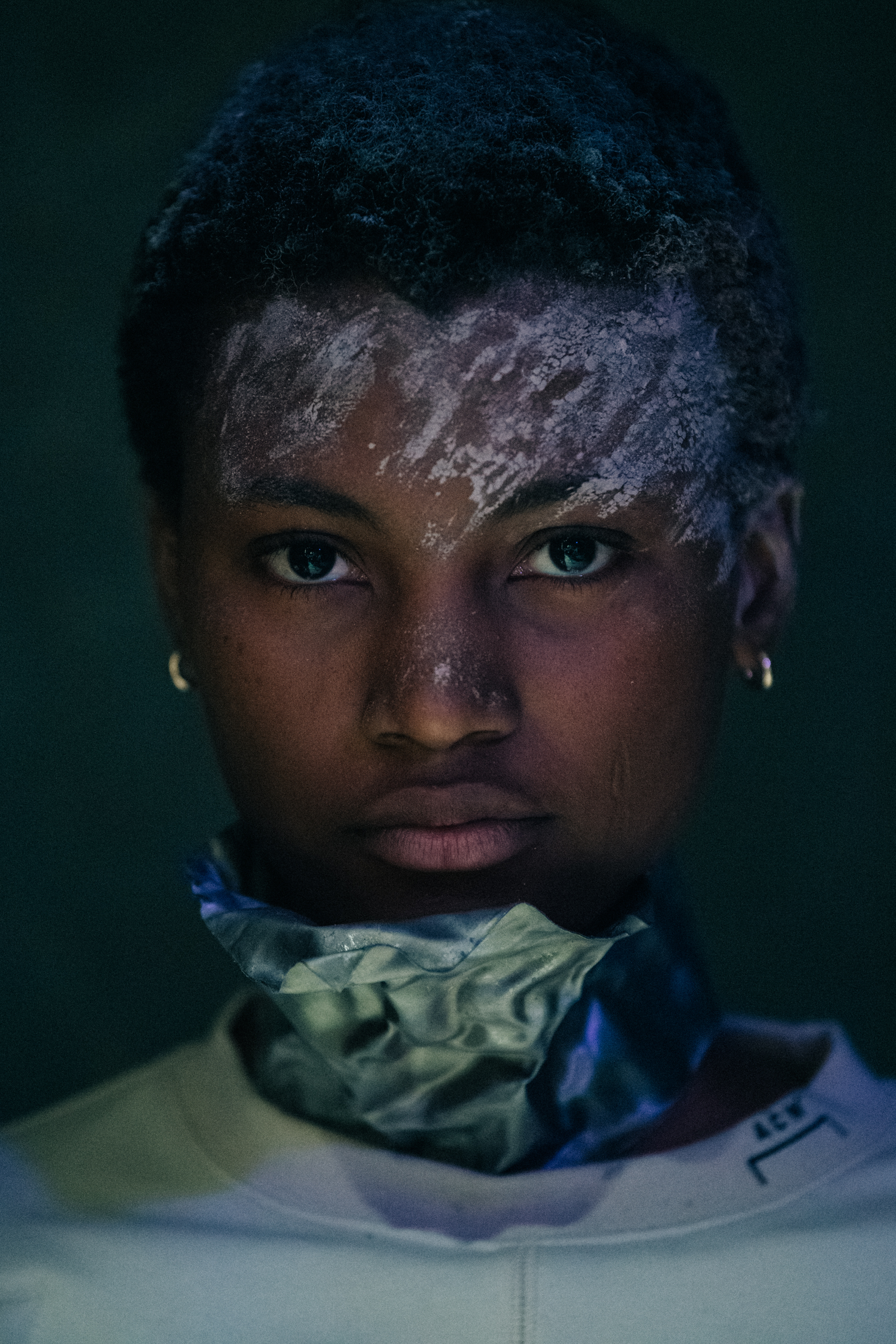 Ruth Akele backstage at A Cold Wall