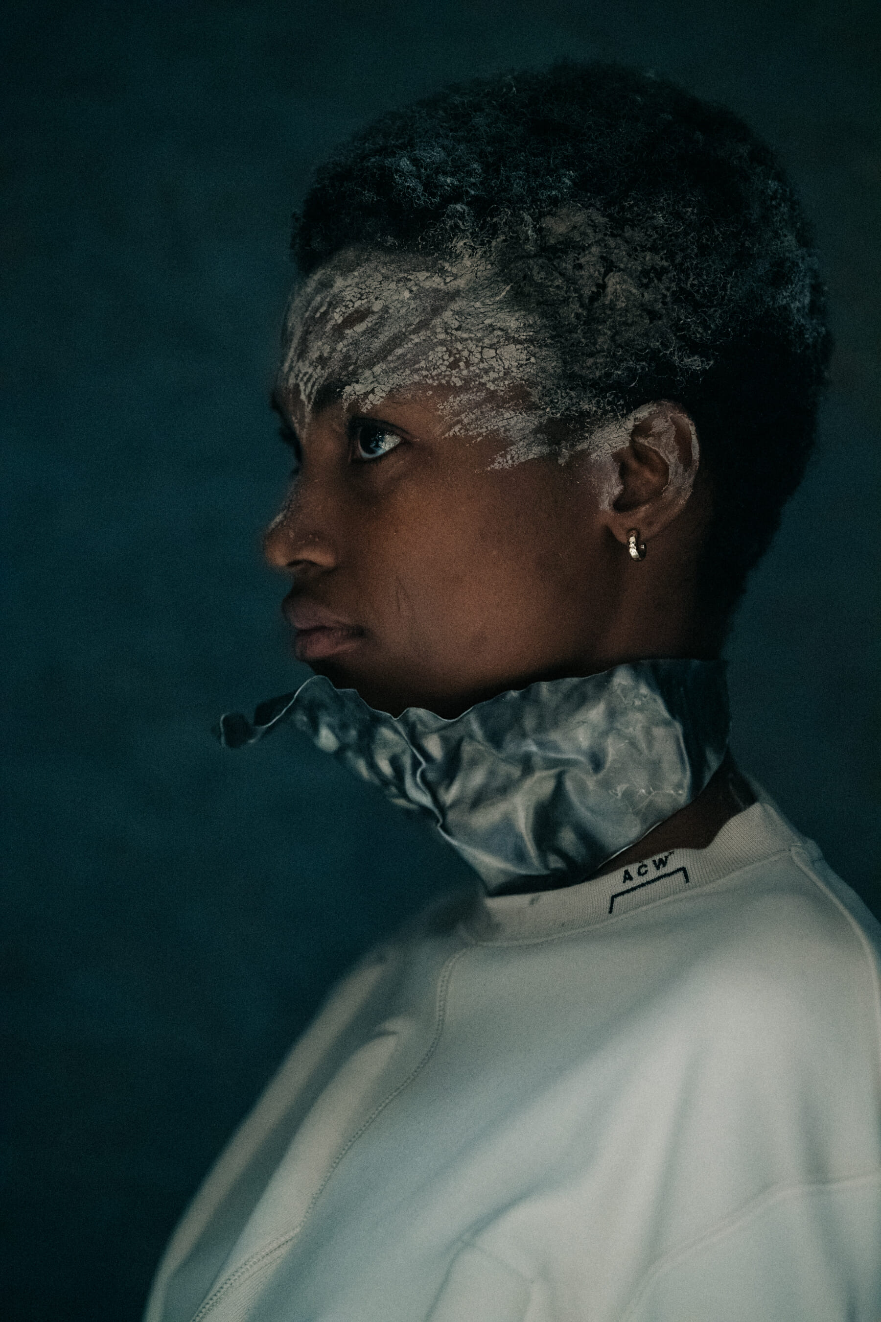 Ruth Akele backstage at A Cold Wall